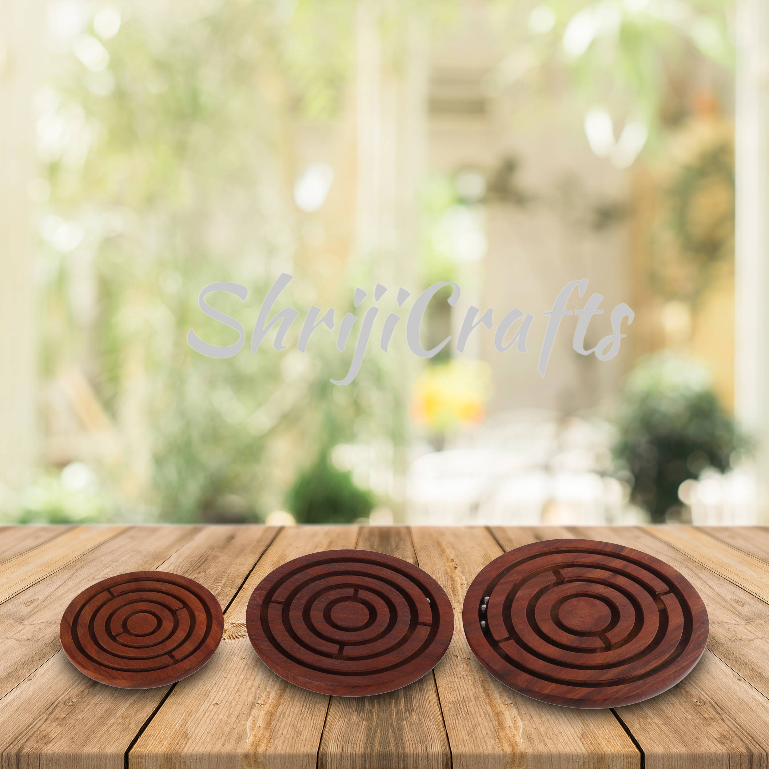 Handcrafted Wooden Labyrinth Ball Maze Puzzle Game for kids and adults, 4, 5 and 6 inches - View 6