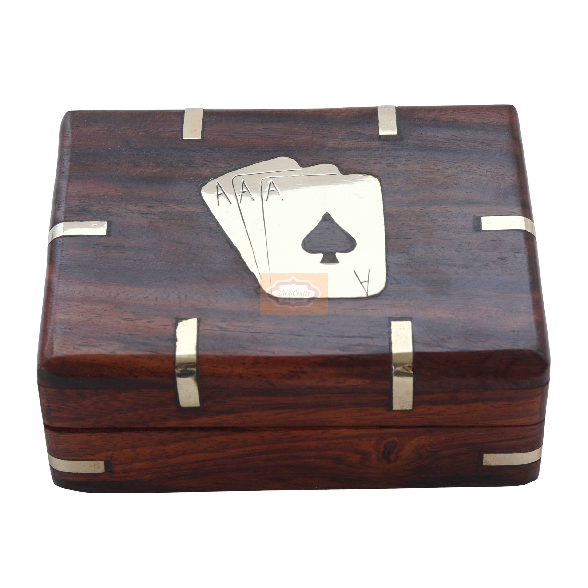 Handcrafted wooden playing card holder with multiple slots for easy card viewing - View 5