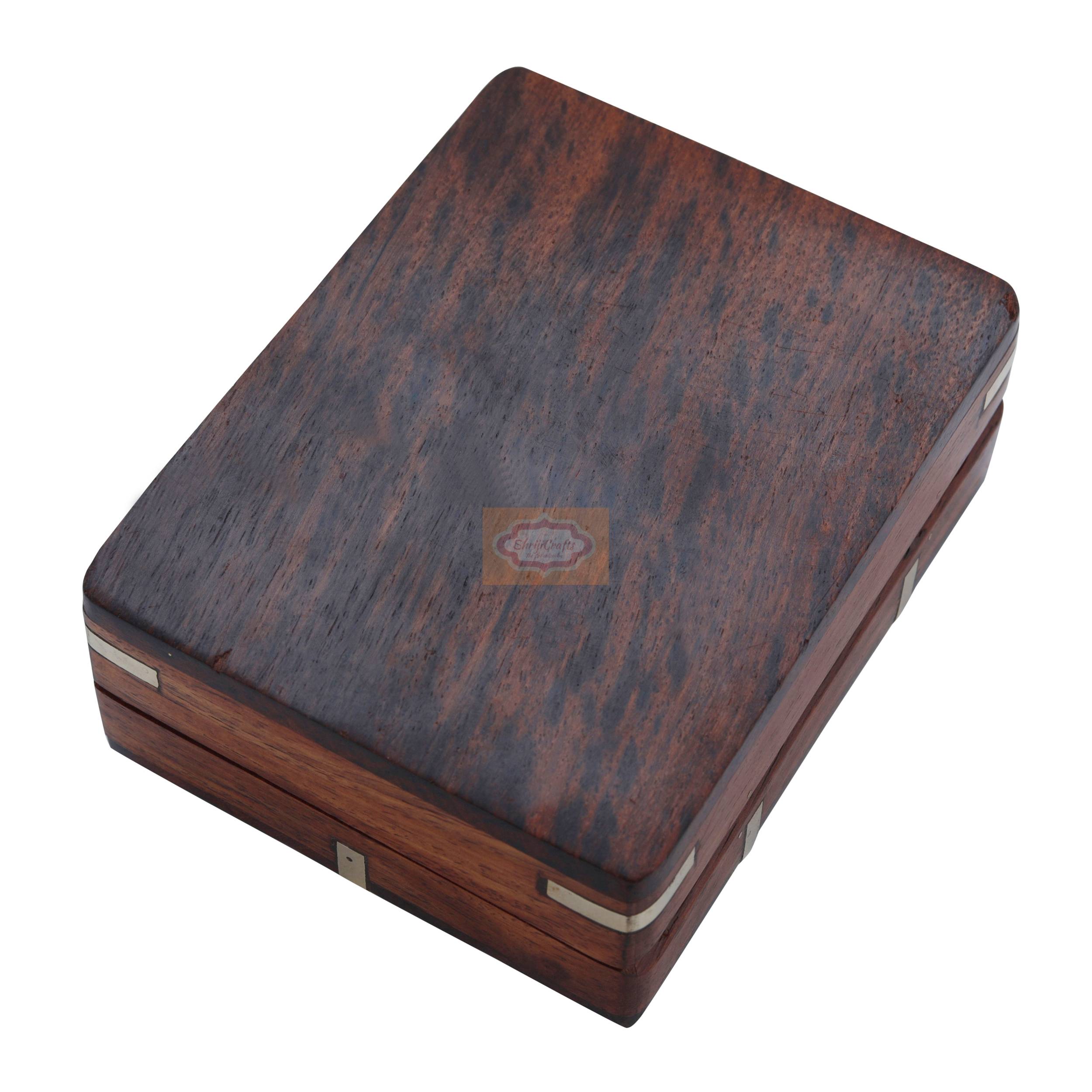 Handcrafted wooden playing card holder with multiple slots for easy card viewing - View 6