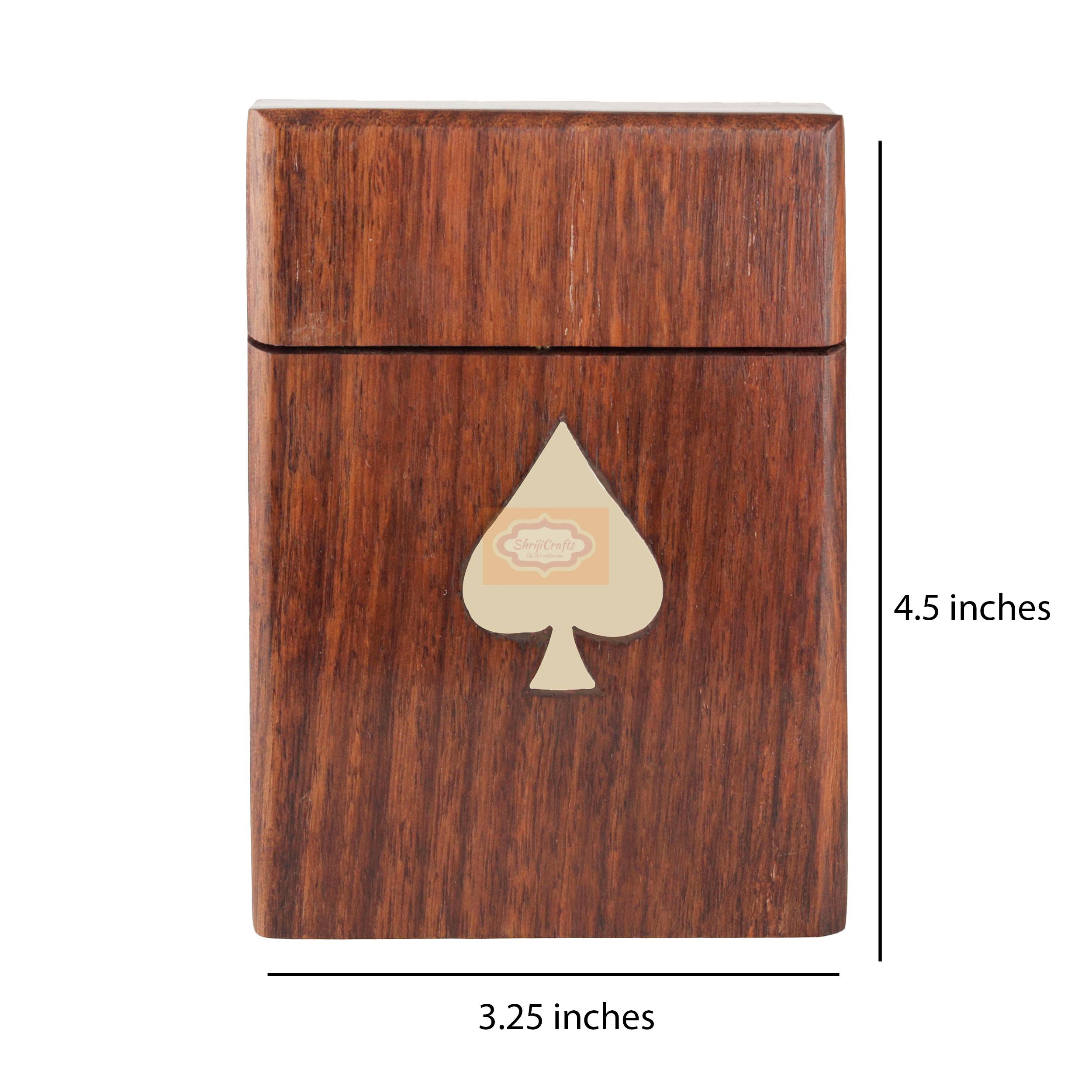 Handcrafted wooden card holder designed to store 1 standard deck of playing cards - View 6