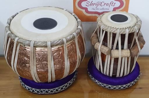 Professional Copper Bayan & Dayan Tabla Drum Set - Indian Percussion Instrument