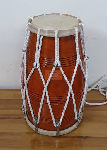Mango Wood Dholak Drum – Bolt and Rassi Tuned Indian Hand Percussion Instrument (Carry Bag Included) by Shriji Musicals