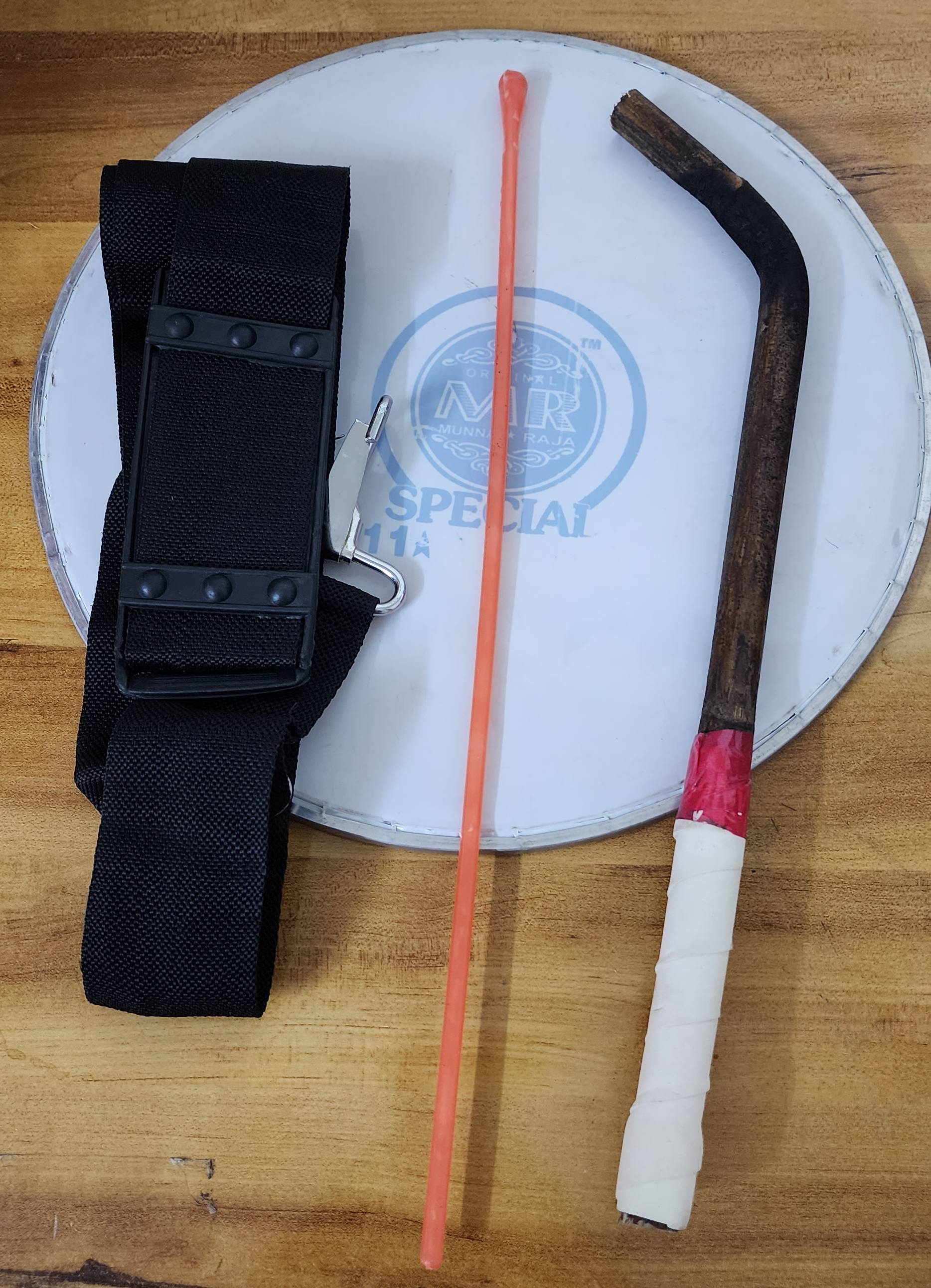Professional Mango Wood Bhangra Dhol Drum – Punjabi Folk Instrument with Bag by Shriji Musicals - View 8