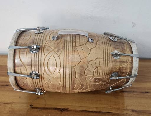 Mango Wood Dholak Drum – Bolt Tuned Indian Hand Percussion Instrument (Carry Bag Included)