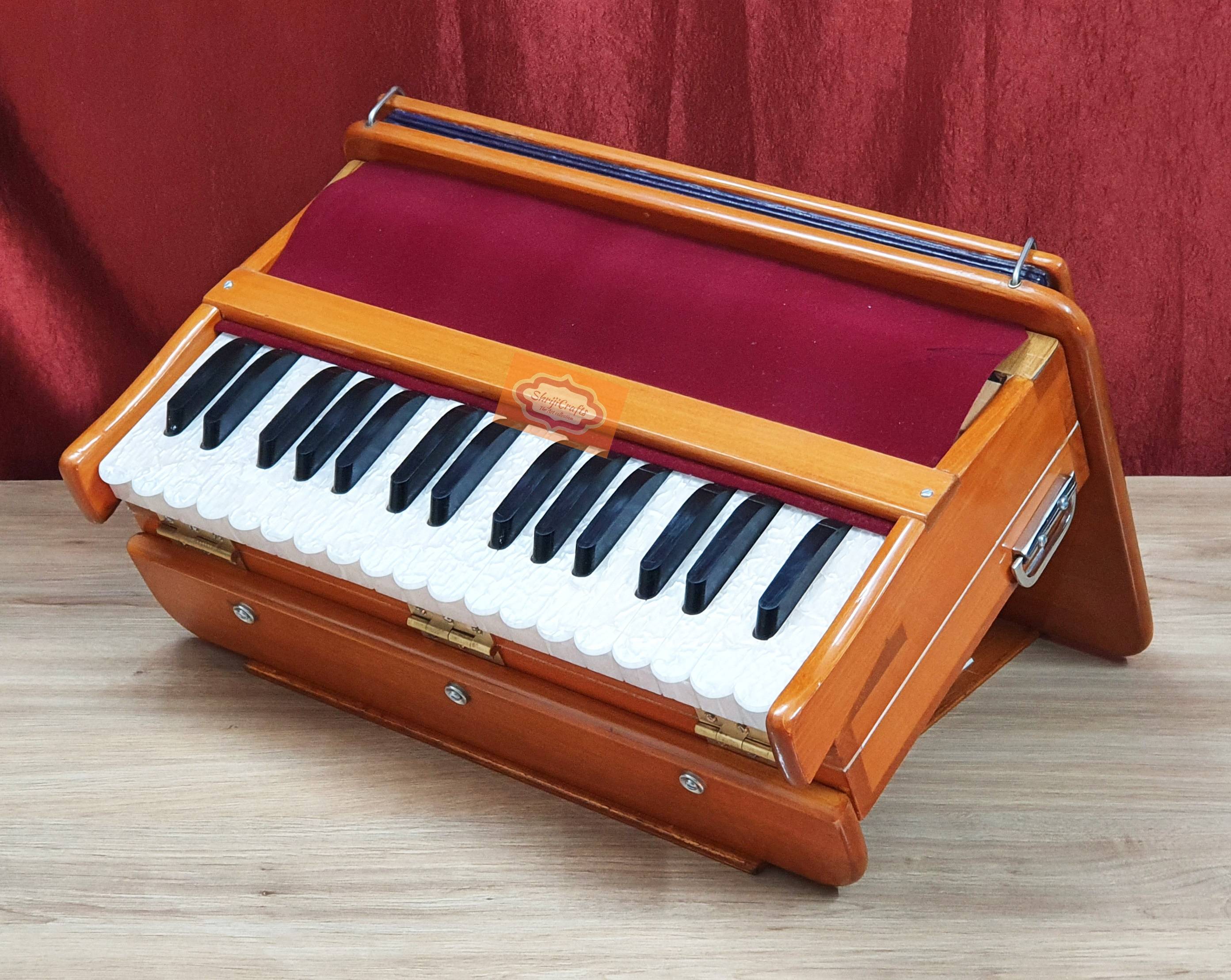 Professional 32-Key Folding Harmonium Harinam – Indian Instrument with Bag by Shriji Musicals - View 2
