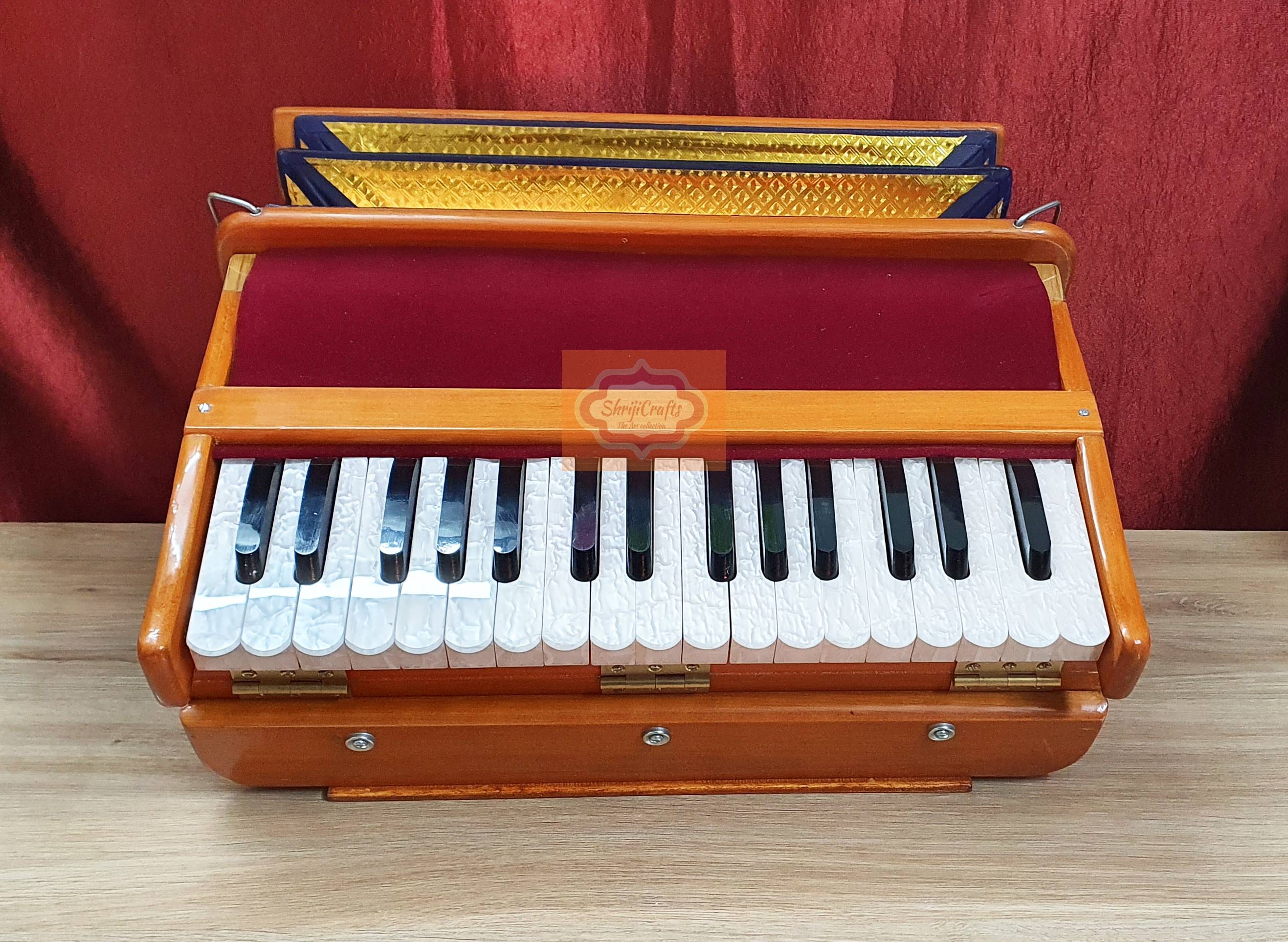 Professional 32-Key Folding Harmonium Harinam – Indian Instrument with Bag by Shriji Musicals - View 3