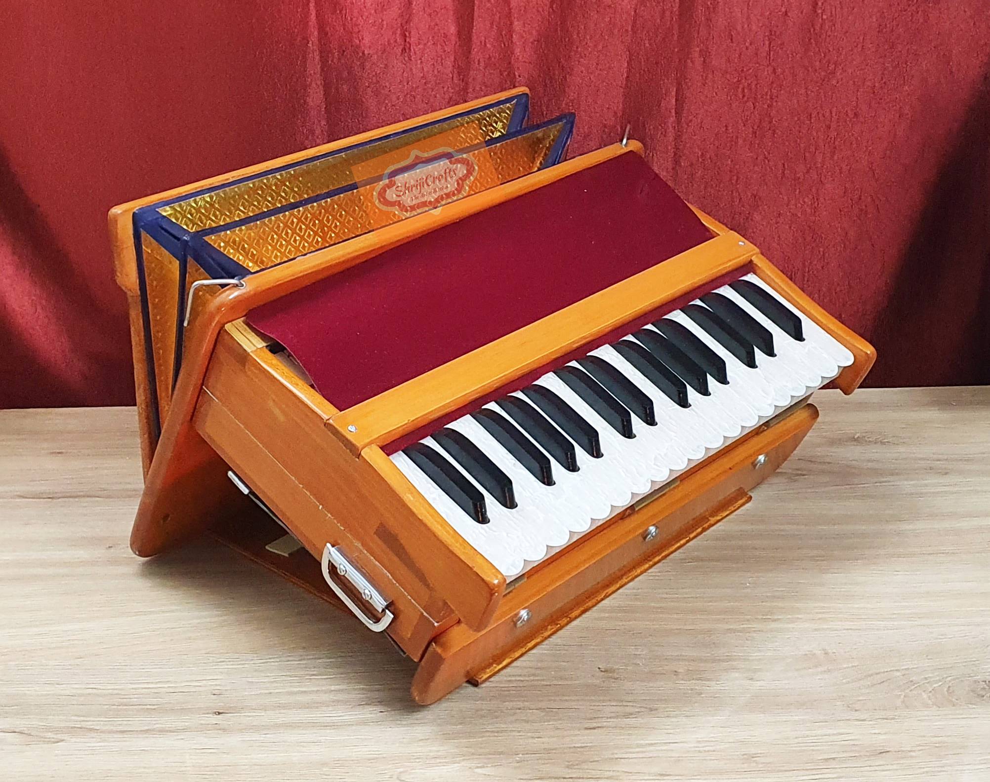 Professional 32-Key Folding Harmonium Harinam – Indian Instrument with Bag by Shriji Musicals - View 4