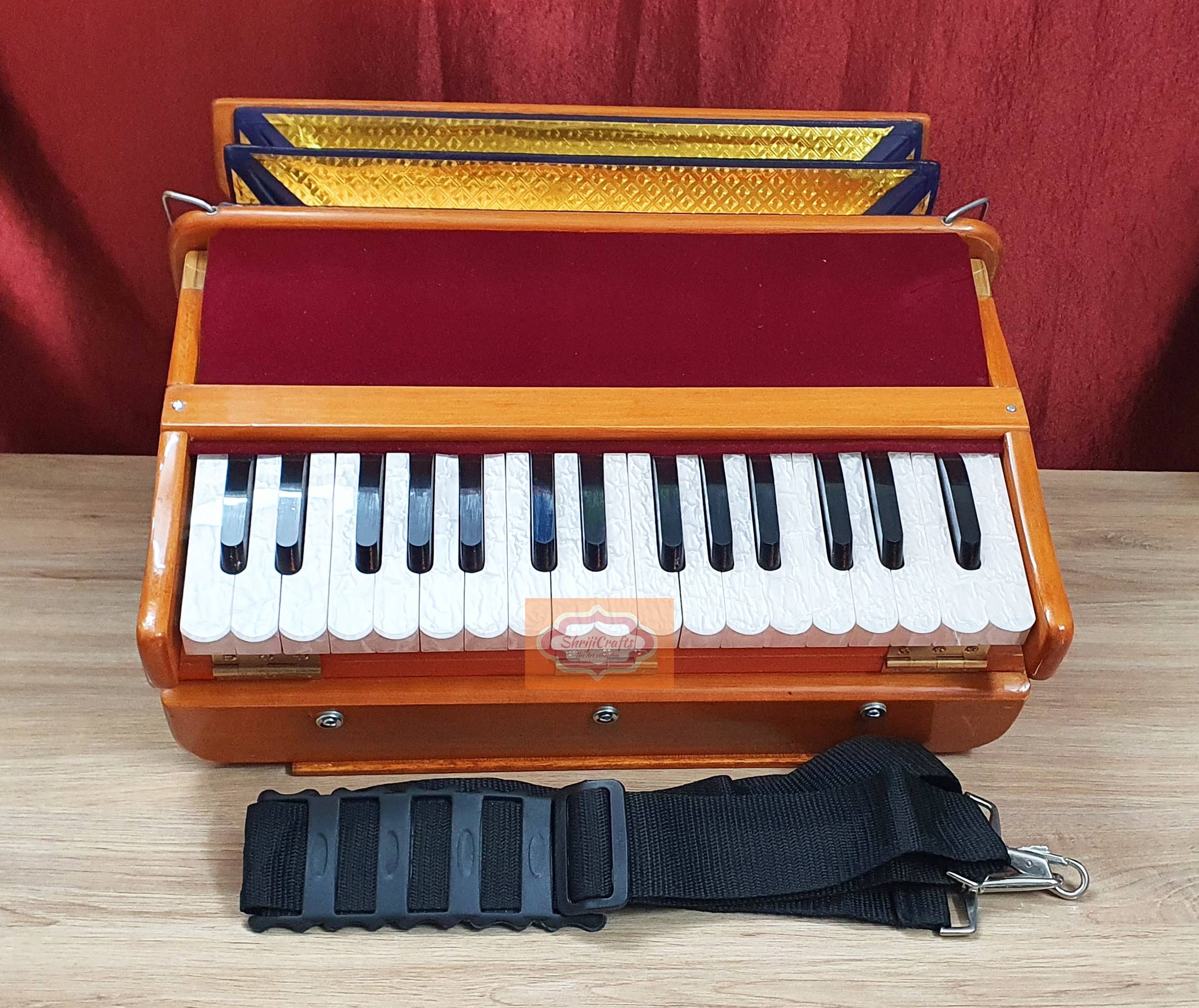 Professional 32-Key Folding Harmonium Harinam – Indian Instrument with Bag by Shriji Musicals - View 6