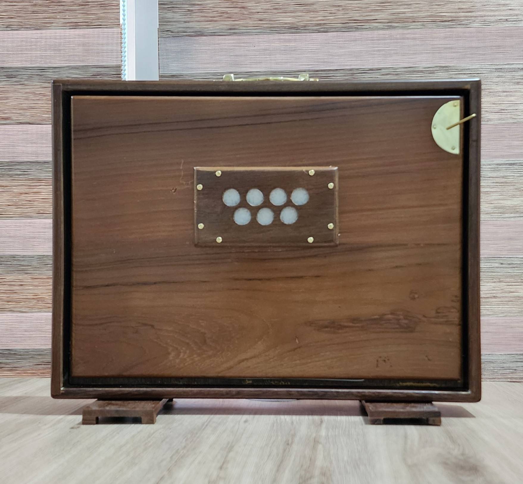 Shriji Pure Teak Wood Shruti Box 13 Keys C3 to C4, 440Hz/432Hz Tuning, Carry Bag Included 16x12x3 inch - View 6