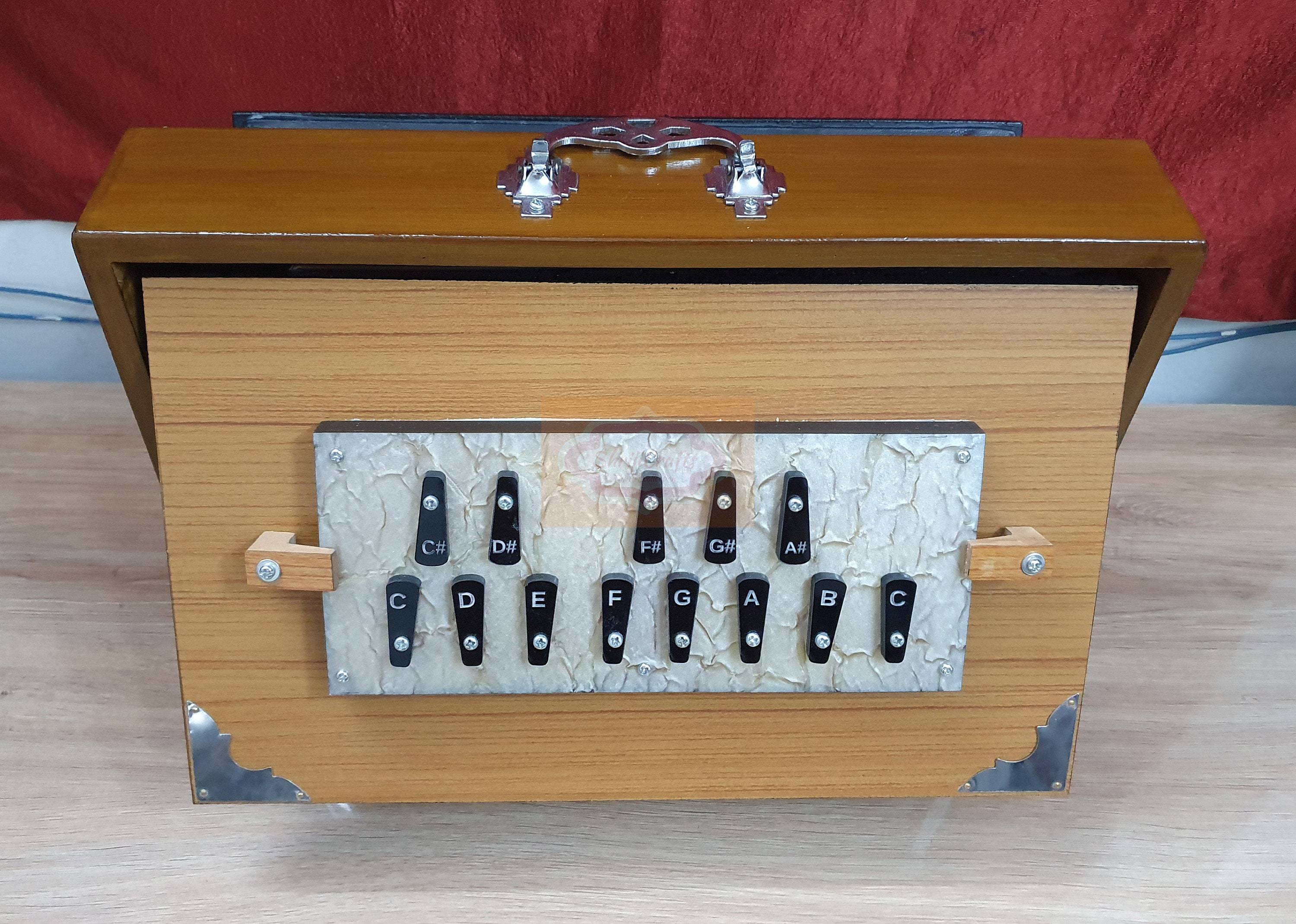 Shriji Handmade Indian Shruti Box – Dual 440Hz/432Hz Tuning, C3‑C4 Octave, 16×12×3 in, With/Without Pedal - View 4
