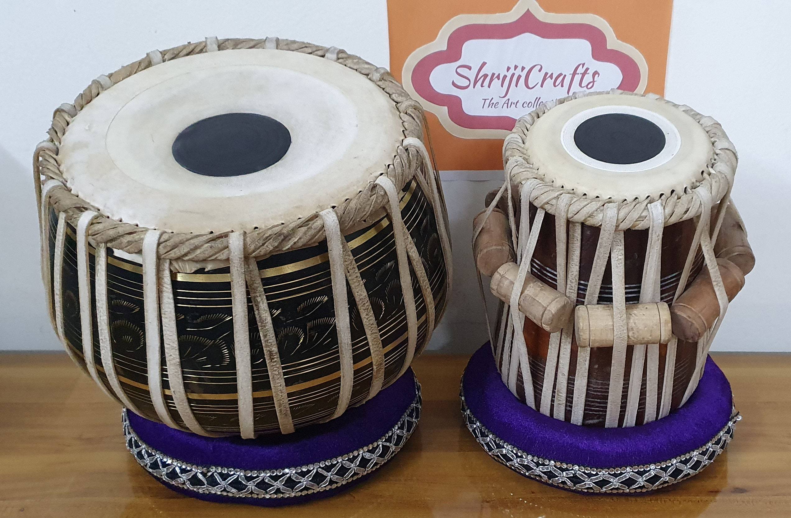 Professional Indian Tabla Set – Brass Bayan & Sheesham Wood Dayan - View 5