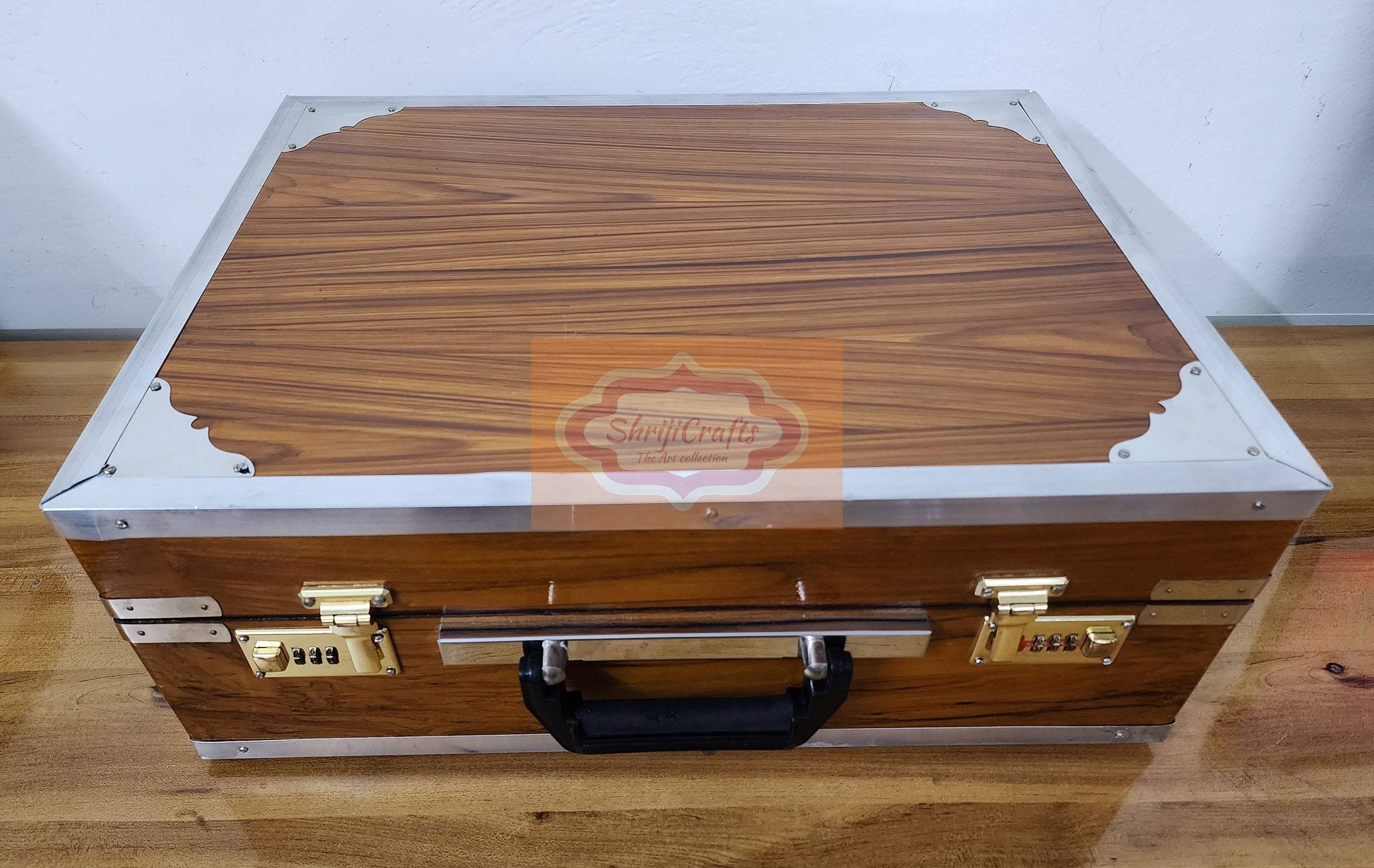 Handcrafted 32-Key Teak Wood Harmonium – 2.5 Octave with Khadi Kangi Reeds — handcrafted wooden product by Shrijicrafts