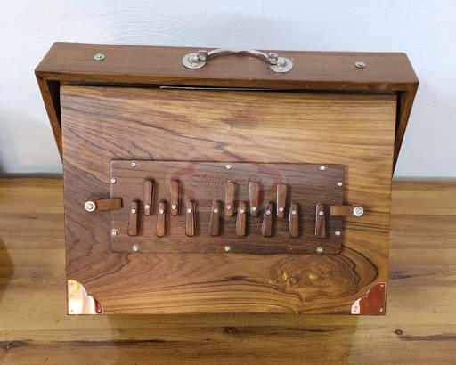Handcrafted Teak Shruti Box – 13 Keys (C3‑C4) – 440Hz & 432Hz Tuning – Includes Carry Bag – Yoga & Meditation