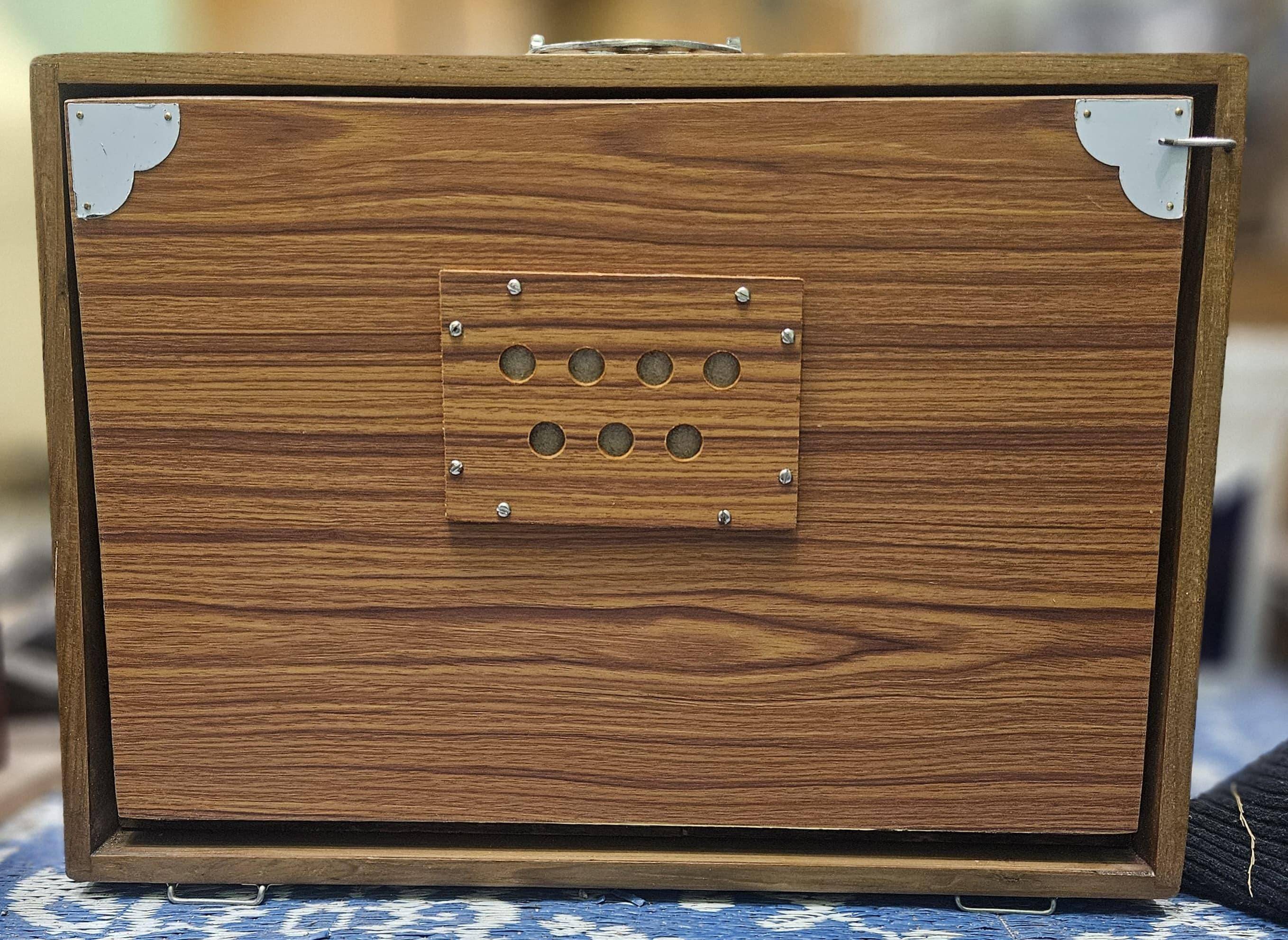 Professional 13-Key Teak Wood Shruti Box – Dual 440Hz & 432Hz Tuning with Carry Bag - View 4