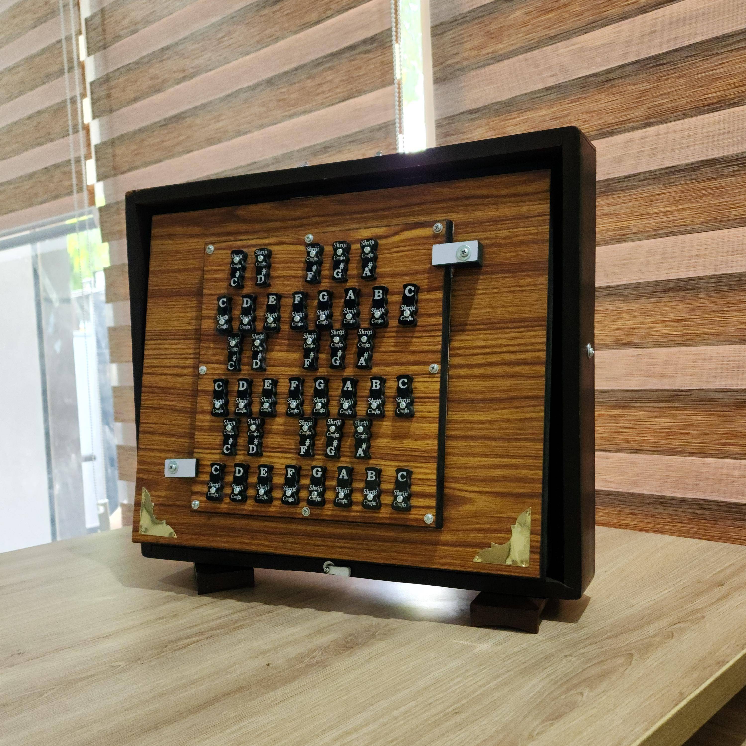 Professional 39-Key Indian Shruti Box – 3 Octaves (C3–C6) – 440Hz & 432Hz Tuning – Instrument for Yoga & Meditation - View 2