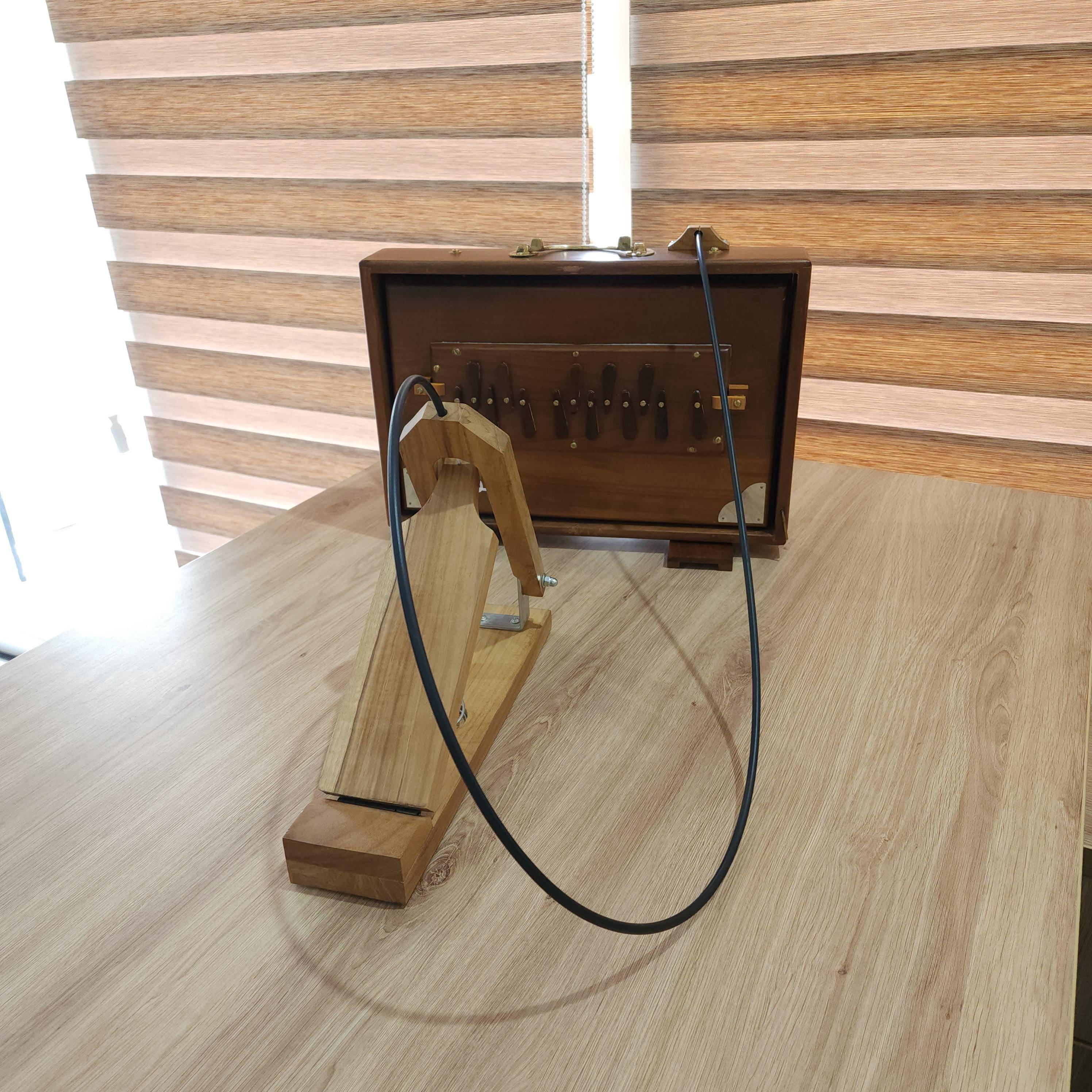 Shriji 13-Note Shruti Box – Pure Teak Wood, 440Hz/432Hz, Pedal Option, Carry Bag – Ideal for Kirtan, Meditation, Yoga - View 7