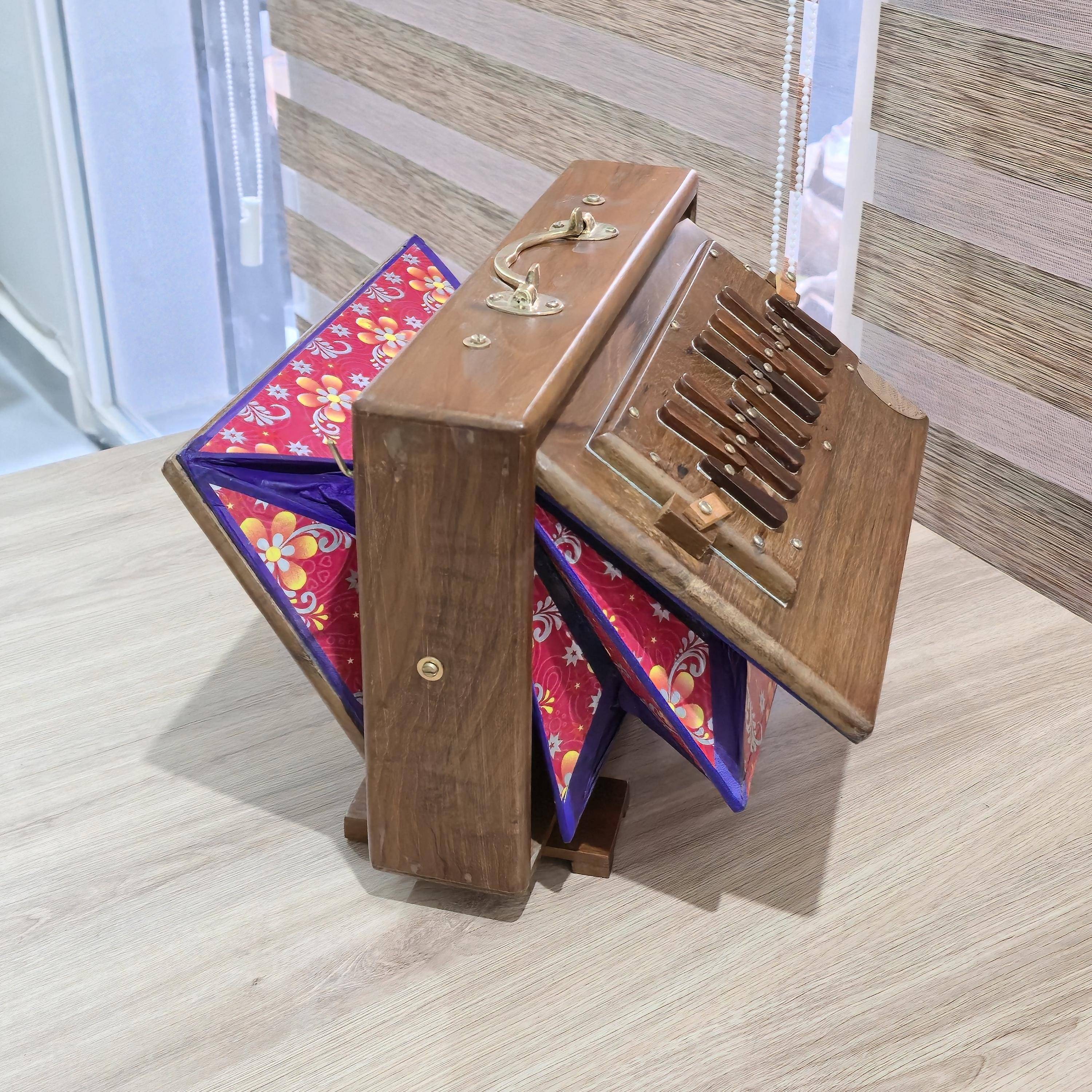 Professional 13-Key Teak Wood Shruti Box – 440Hz/432Hz Indian Drone Instrument with Bag - View 5