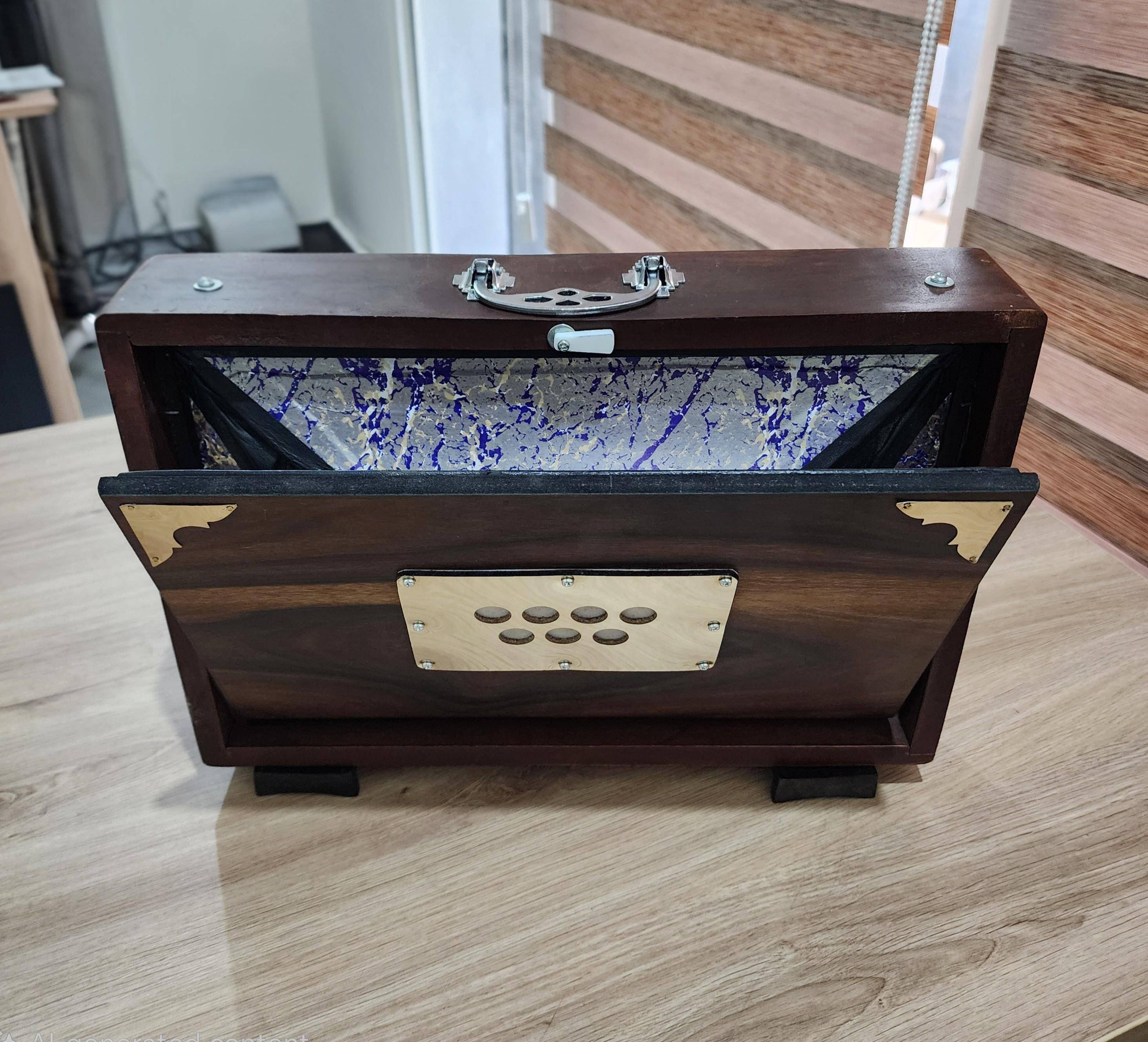 Handmade Indian Shruti Box – Dual 440Hz/432Hz Tuning, C3‑C4, Made in India - View 8