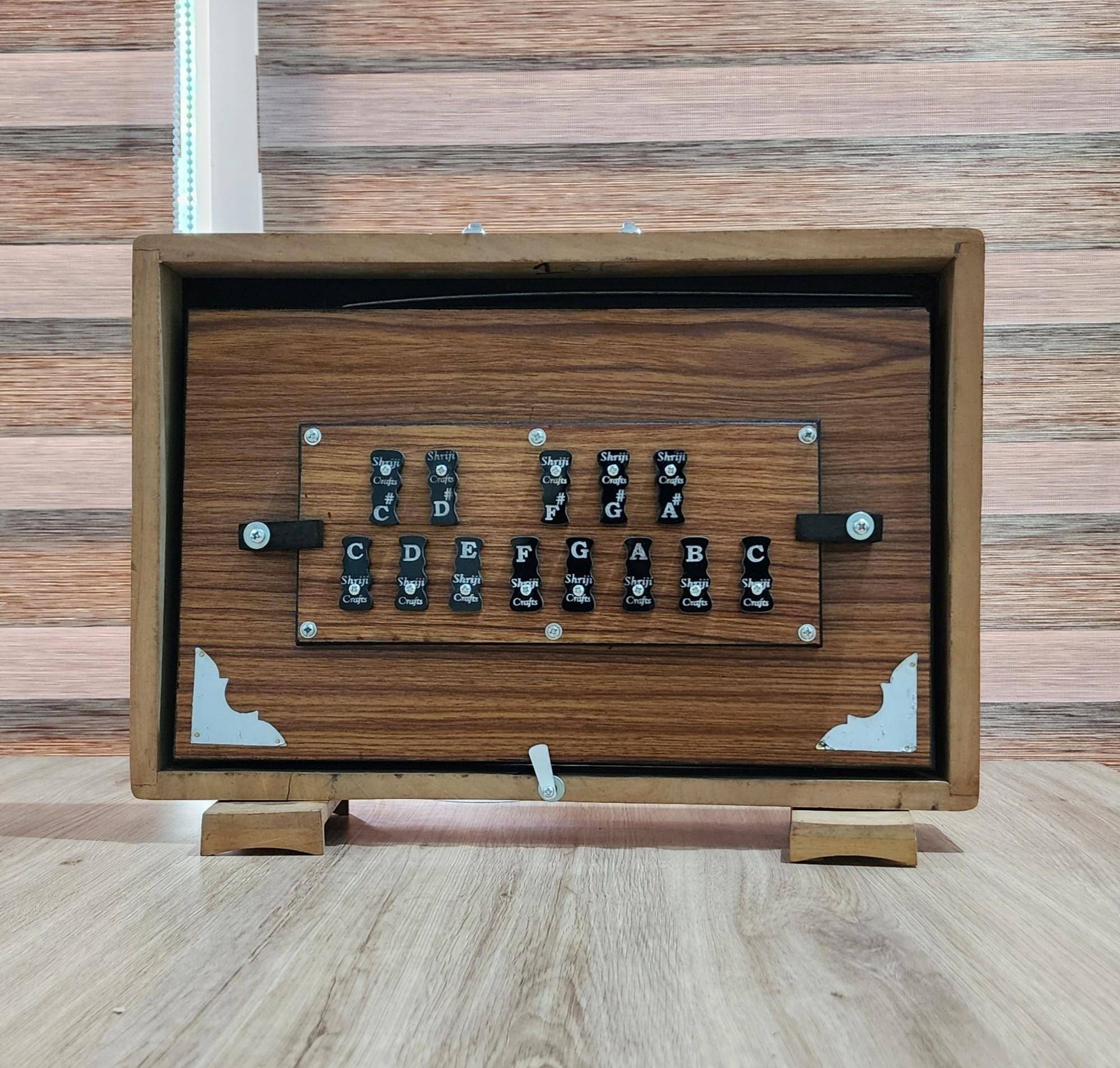 Professional Indian Shruti Box – C3-C4 Tuned, 440Hz/432Hz, Includes Carry Bag, 15X10X3 Inches — handcrafted wooden product by Shrijicrafts