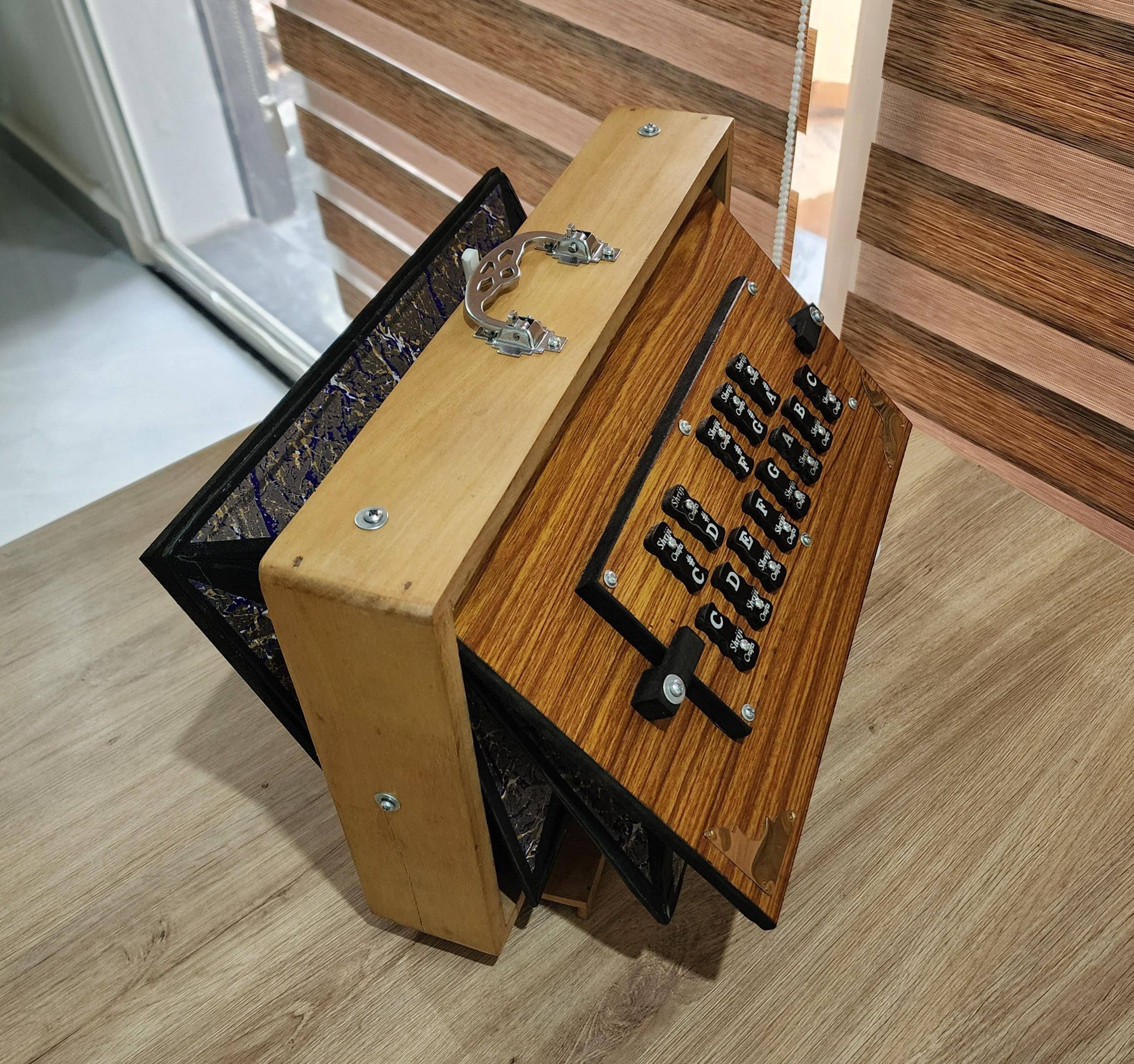 Professional Indian Shruti Box – C3-C4 Tuned, 440Hz/432Hz, Includes Carry Bag, 15X10X3 Inches — handcrafted wooden product by Shrijicrafts