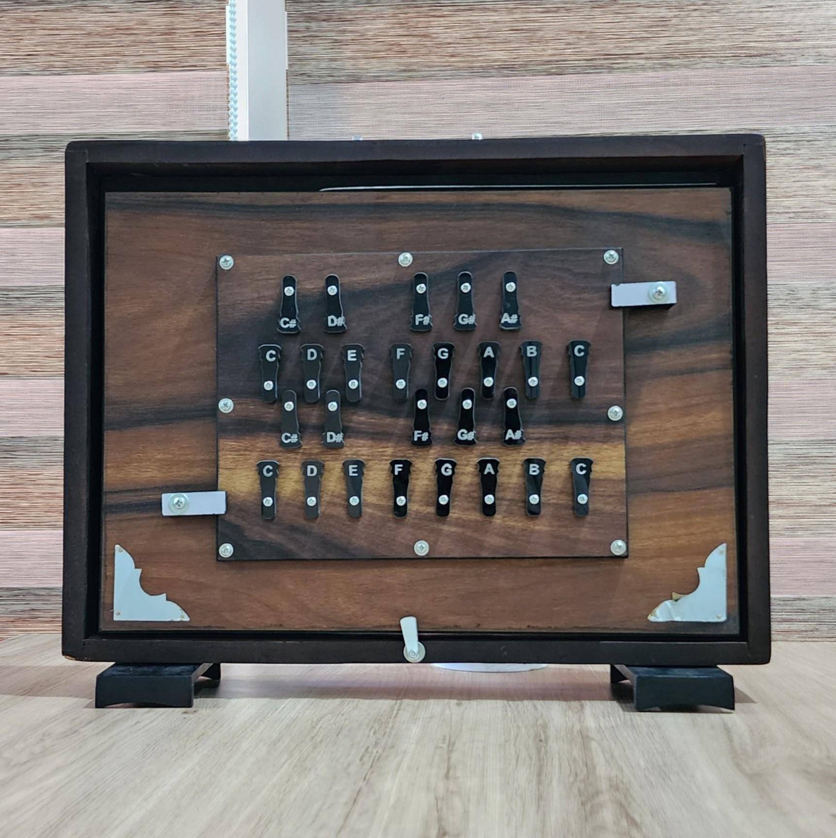 26-Key Indian Shruti Box – Dual Octave, 440Hz/432Hz Tuning – Handcrafted — handcrafted wooden product by Shrijicrafts