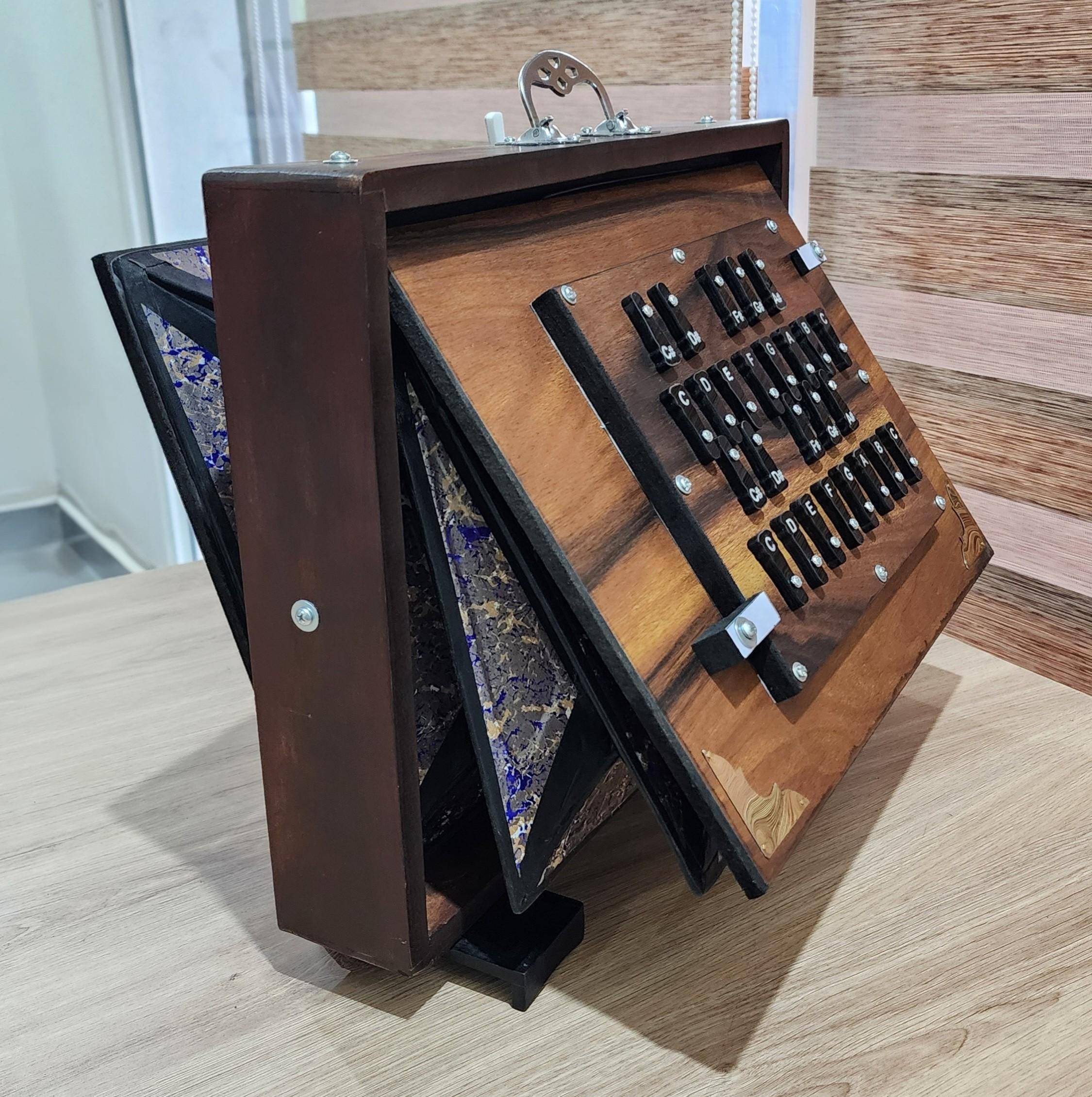 26-Key Indian Shruti Box – Dual Octave, 440Hz/432Hz Tuning – Handcrafted — handcrafted wooden product by Shrijicrafts