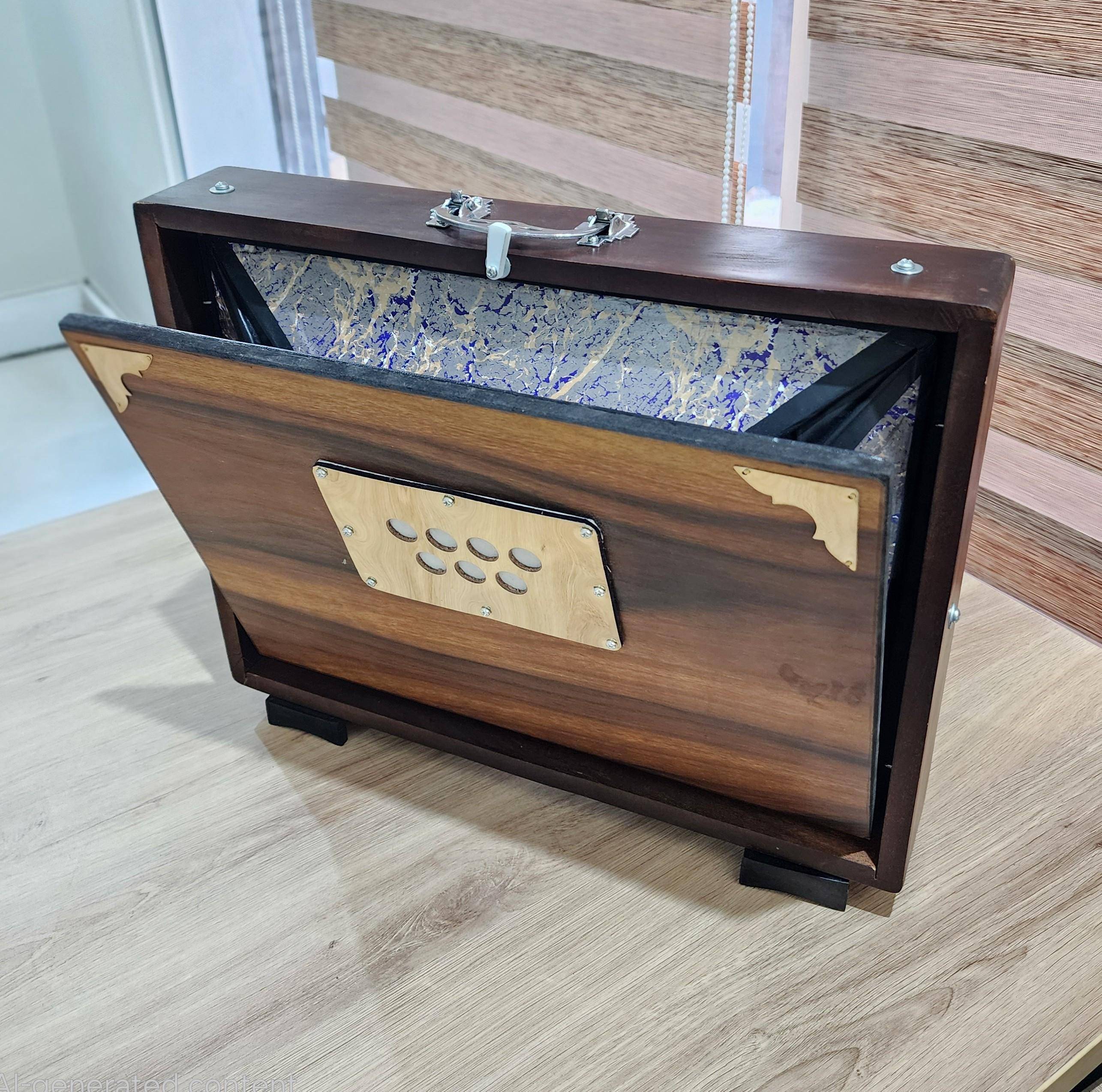 26-Key Indian Shruti Box – Dual Octave, 440Hz/432Hz Tuning – Handcrafted — handcrafted wooden product by Shrijicrafts