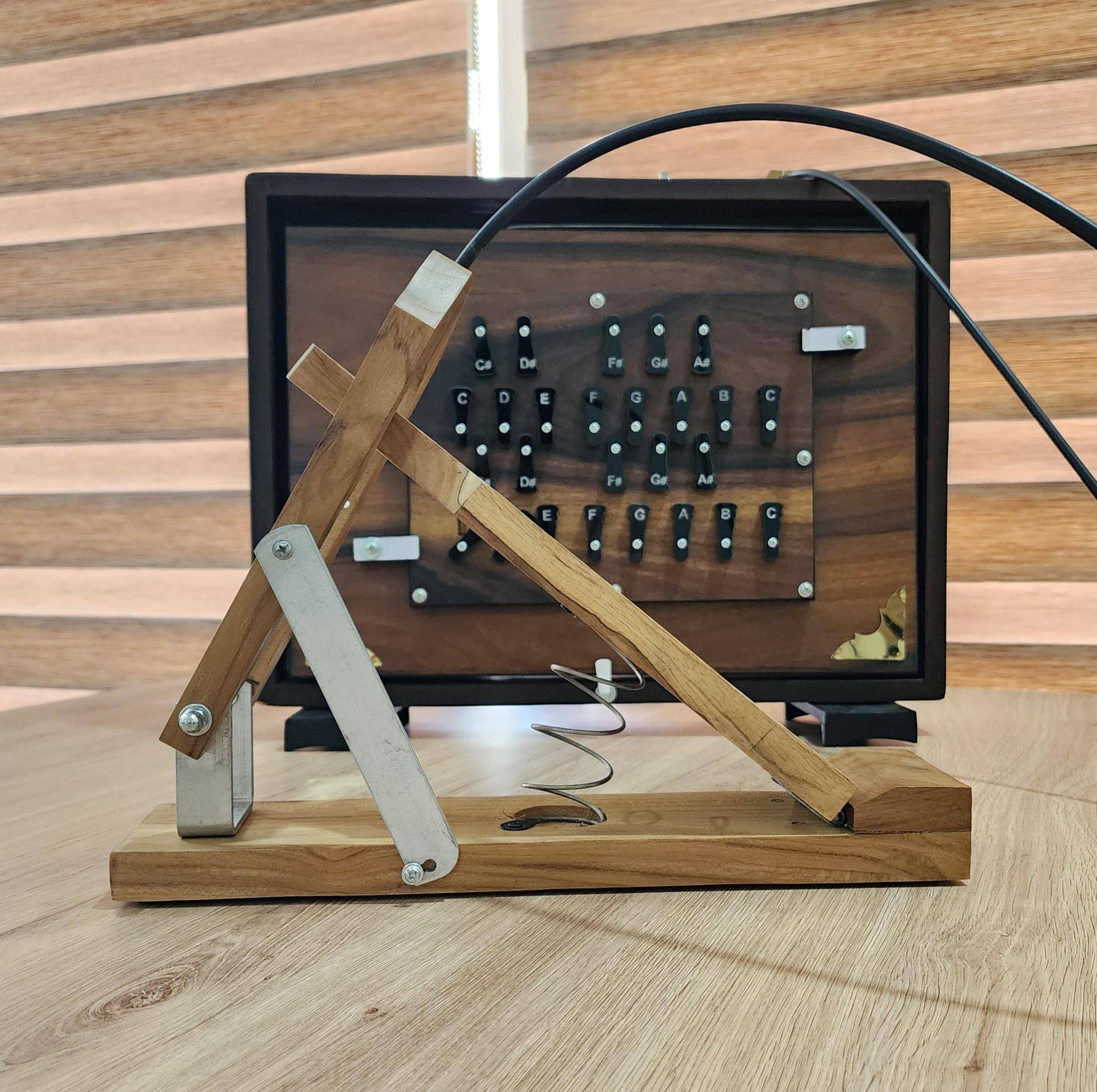 26-Key Indian Shruti Box – Dual Octave, 440Hz/432Hz Tuning – Handcrafted — handcrafted wooden product by Shrijicrafts