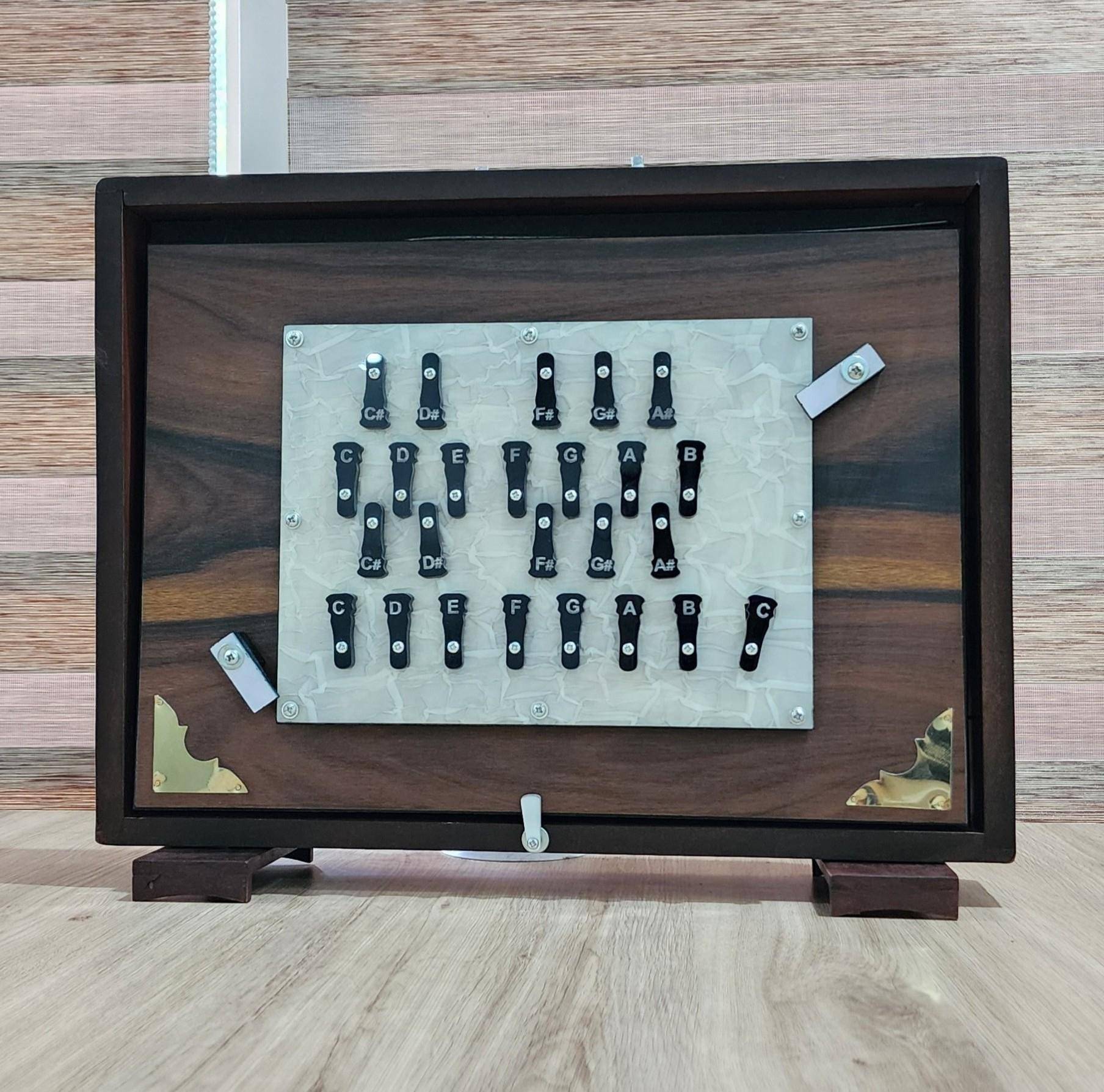 Handmade 25-Key Indian Shruti Box – Dual 440Hz/432Hz Tuning – Yoga & Meditation Instrument with Carry Bag - View 2