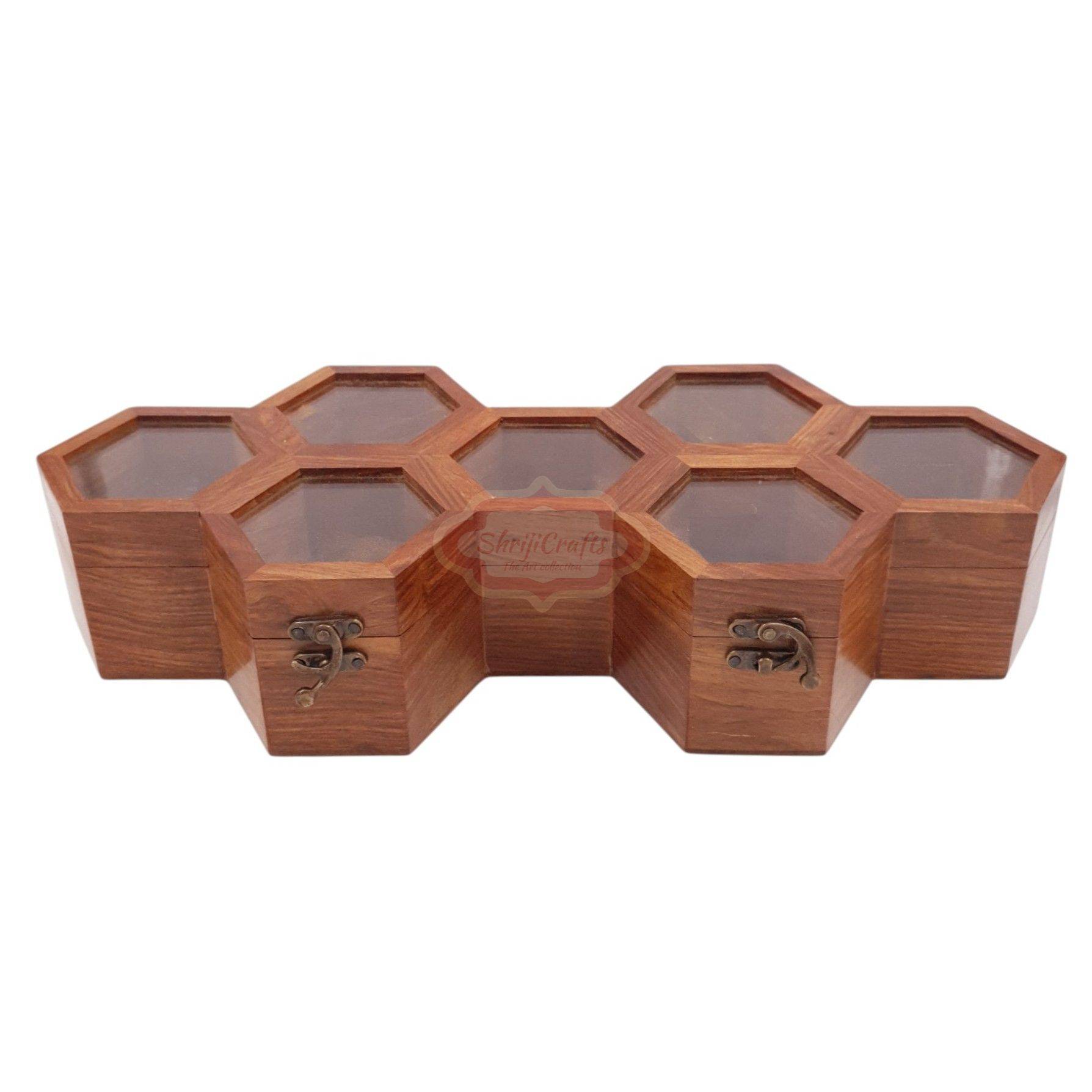 Handcrafted wooden watch box with 7 dedicated compartments - View 7