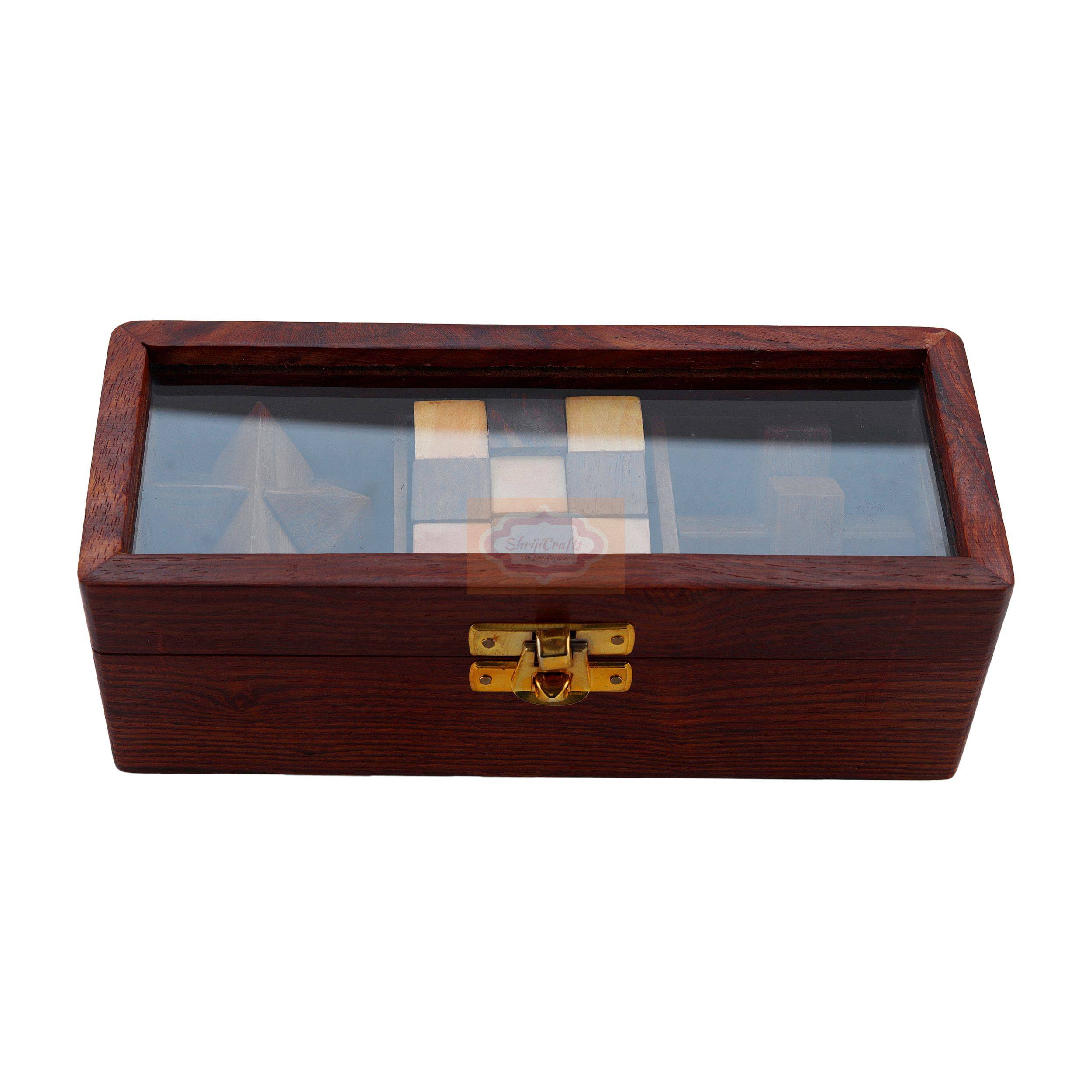 Handcrafted wooden 3-piece interlocking puzzle set made from premium Indian Sheesham wood — handcrafted wooden product by Shrijicrafts