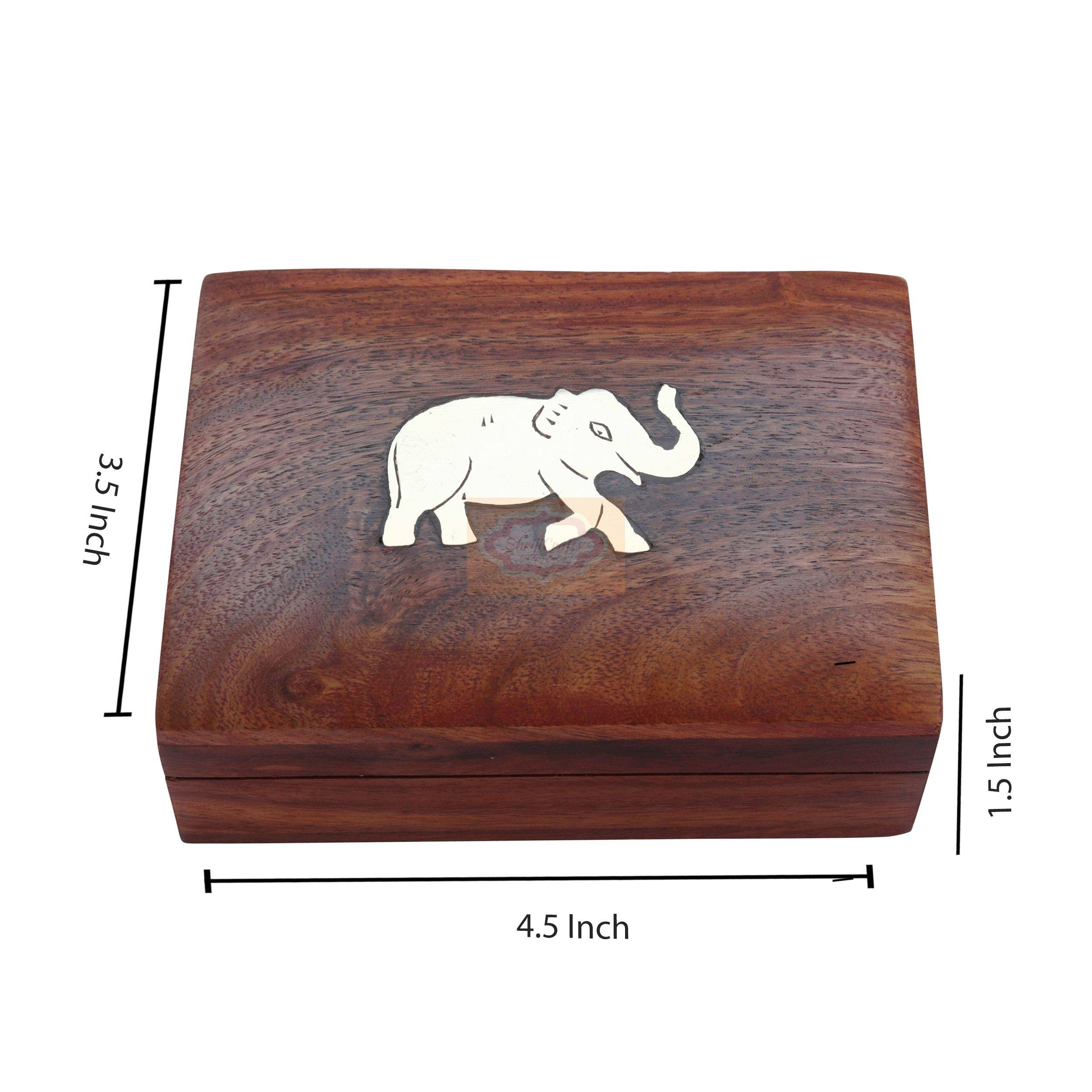 Wooden Playing Card Deck Holder with elephant design - View 8