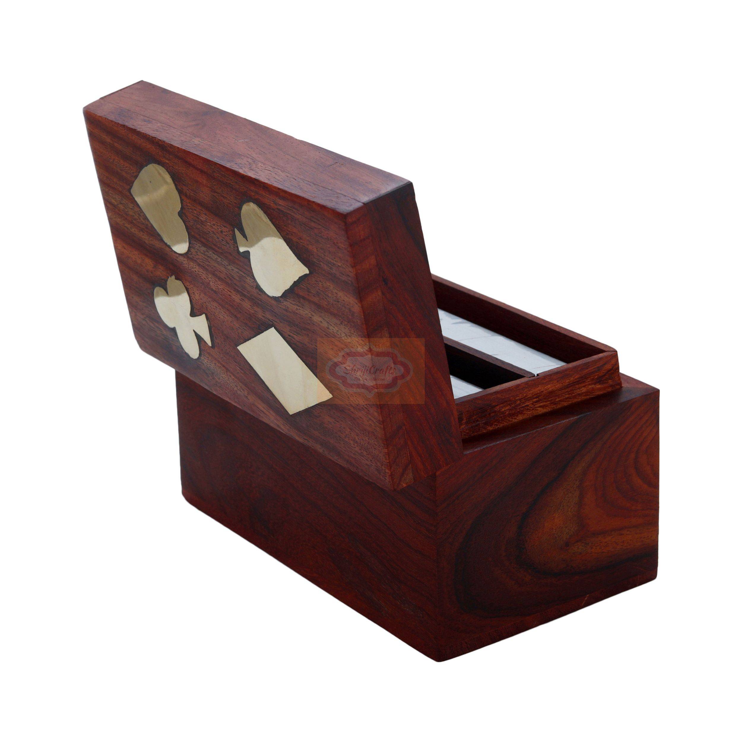 Store your favorite playing cards in style with this handcrafted wooden card storage box - View 3