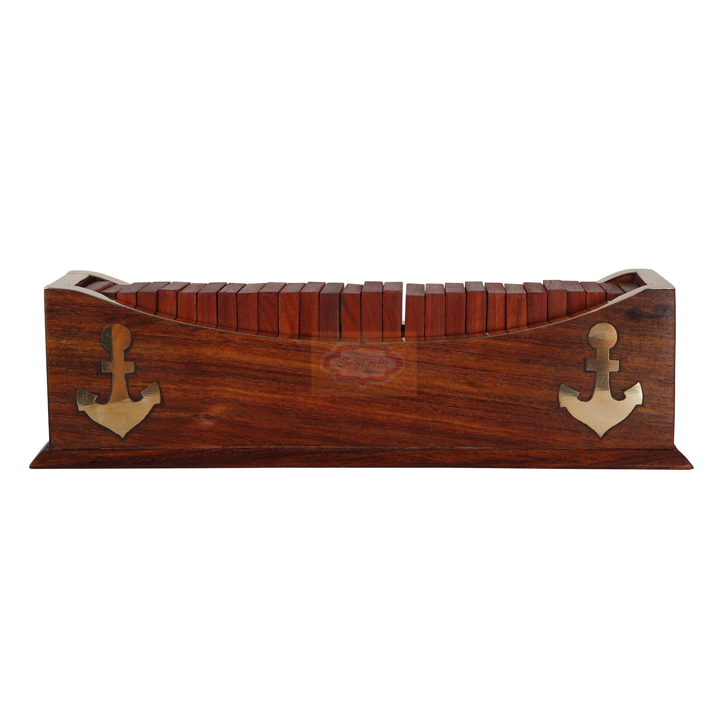 Handcrafted Wooden Domino Set 28 domino with tray - View 4