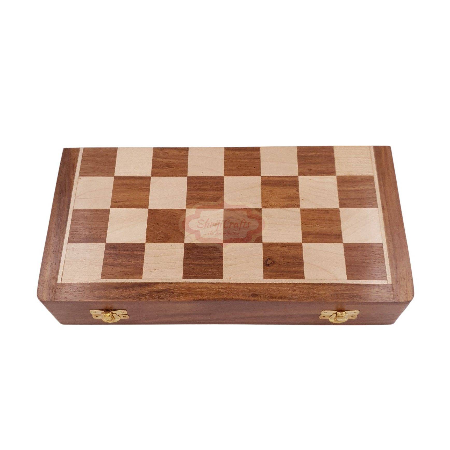 12 Inch Magnetic Wooden Chess Set — handcrafted wooden product by Shrijicrafts
