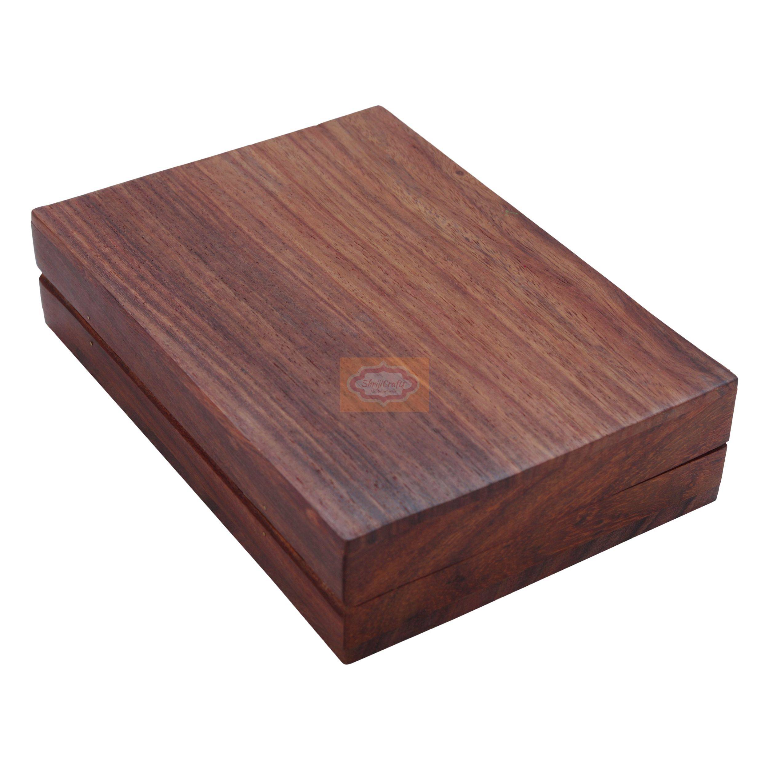 A handcrafted wooden card deck holder for storing and protecting your playing cards - View 6