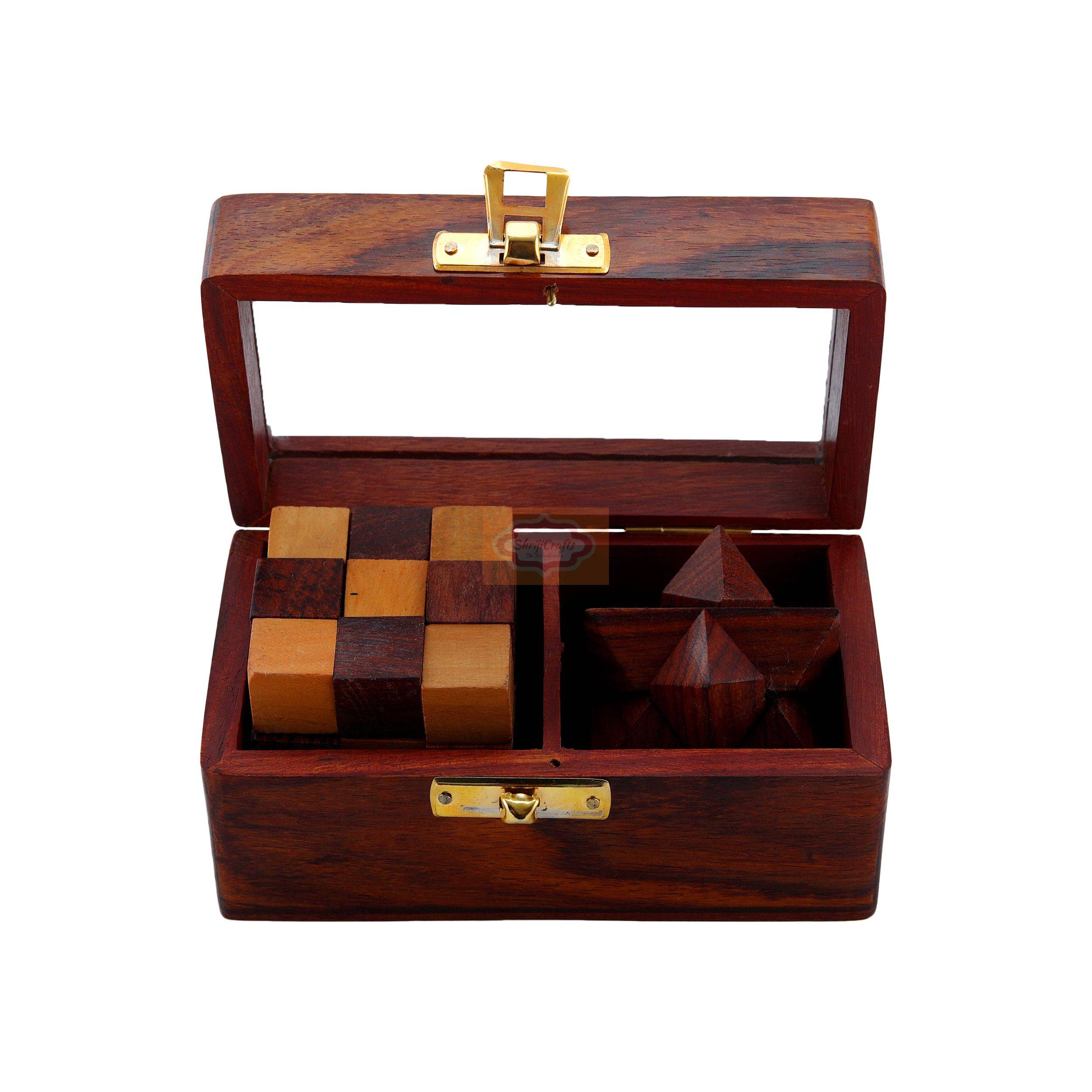 Handcrafted Wooden Puzzle Set — handcrafted wooden product by Shrijicrafts