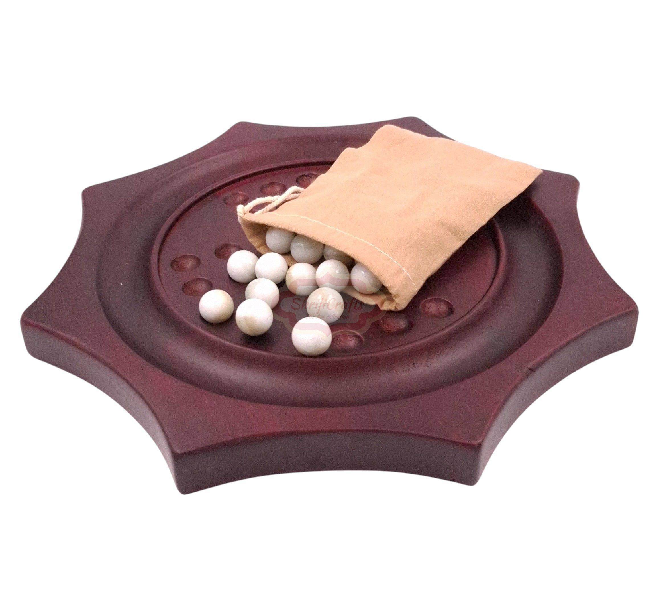 Handcrafted Solitaire board made from premium Sheesham wood — handcrafted wooden product by Shrijicrafts