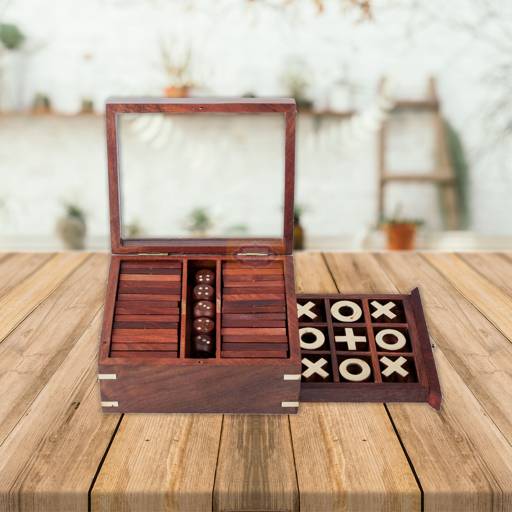 Wooden 3 in 1 Parlor Game Set