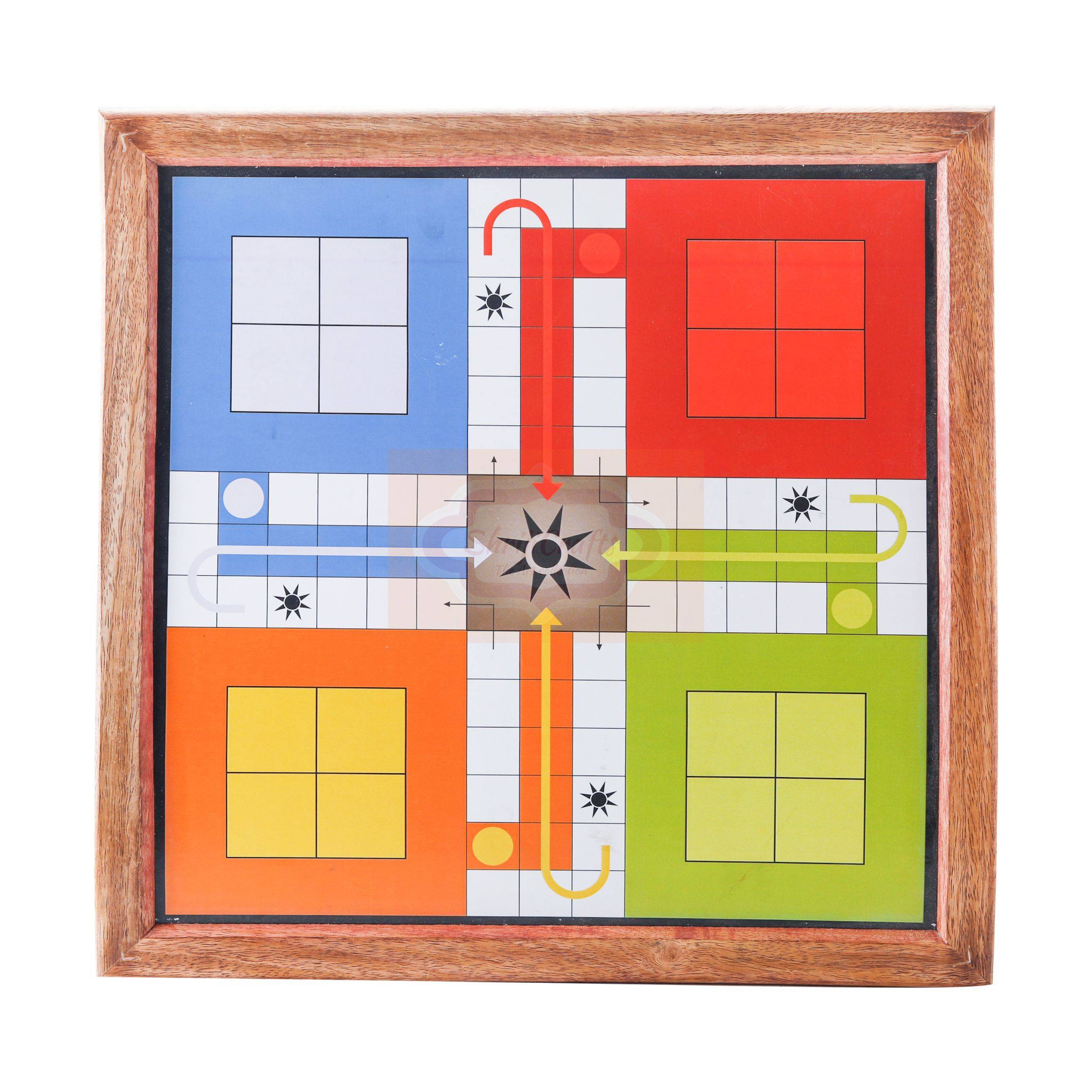 Handcrafted 2-in-1 Magnetic Ludo & Snakes and Ladders Board Game made from quality wood — handcrafted wooden product by Shrijicrafts