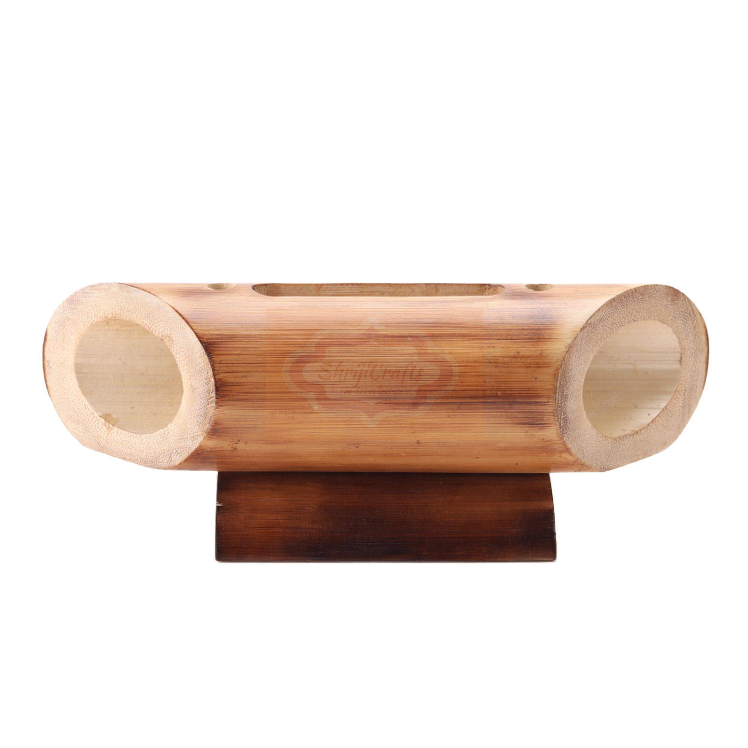 Handcrafted bamboo wooden mobile amplifier that naturally enhances your smartphone’s sound without electricity — handcrafted wooden product by Shrijicrafts