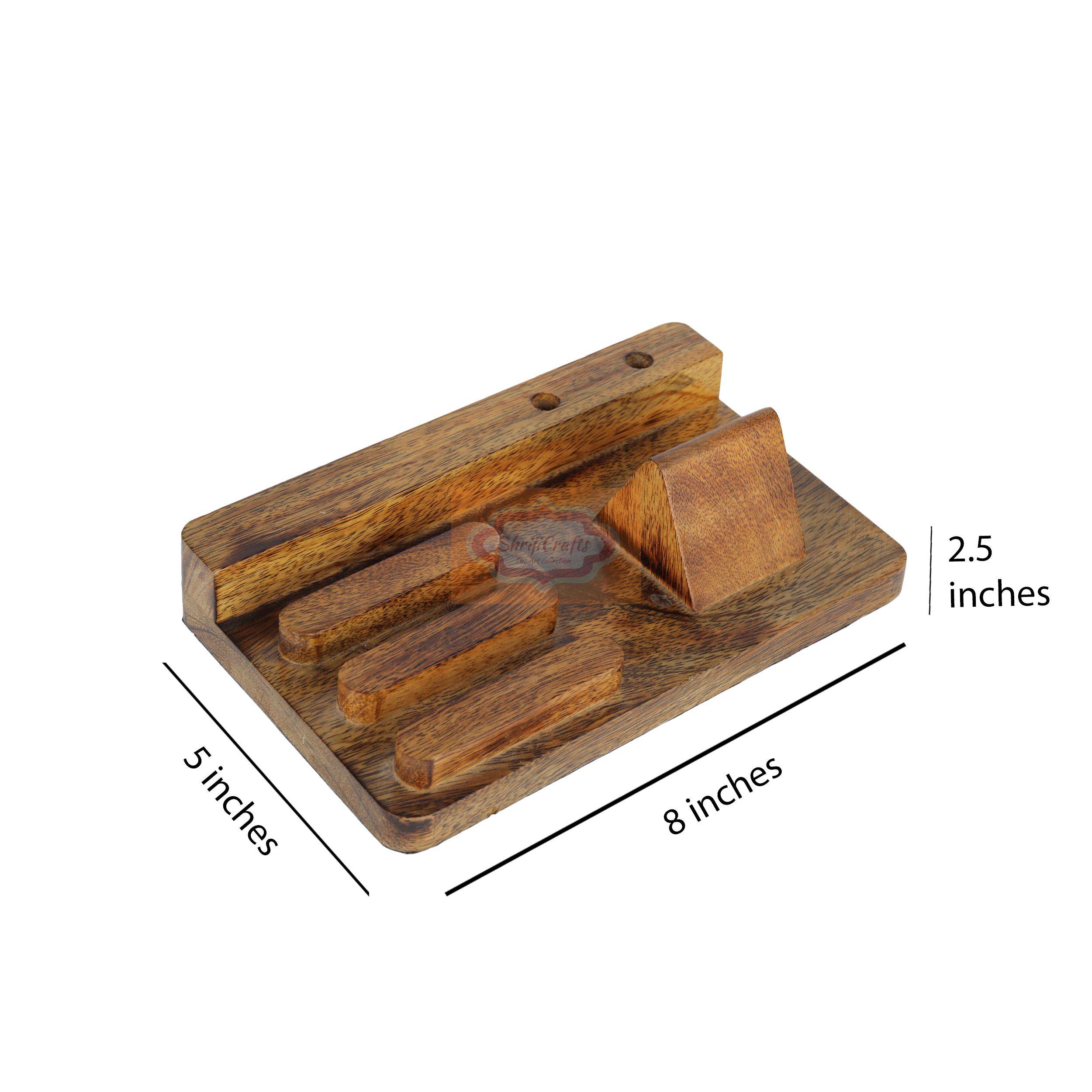 Handcrafted wooden organizer for your mobile phone watch pens and everyday essentials - View 6