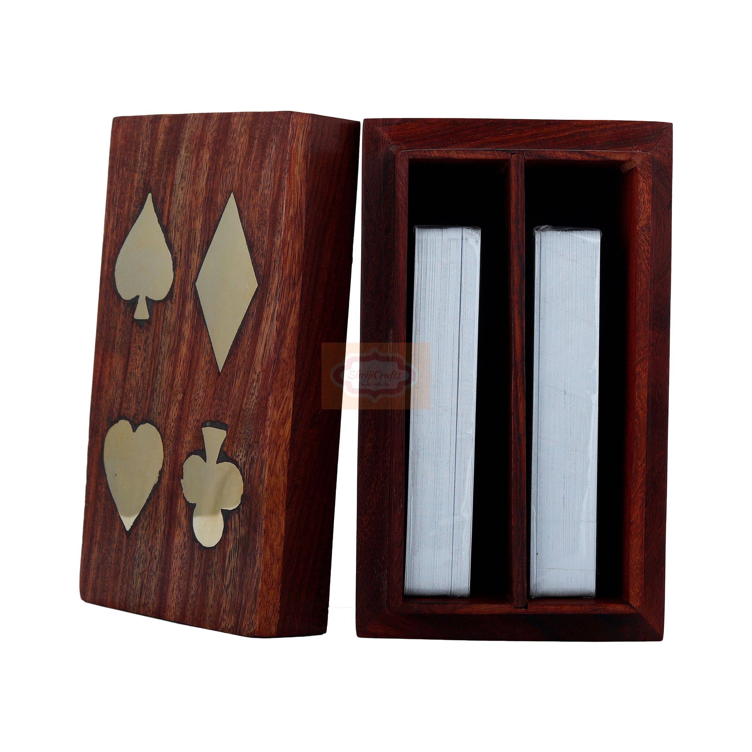Store your favorite playing cards in style with this handcrafted wooden card storage box - View 4