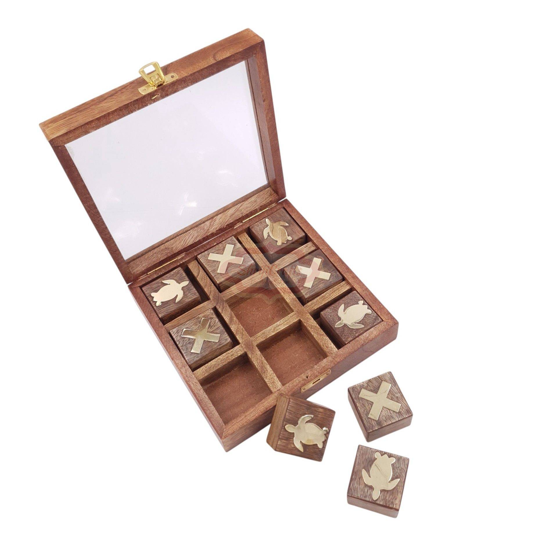 Handcrafted Wooden Tic Tac Toe game - View 9