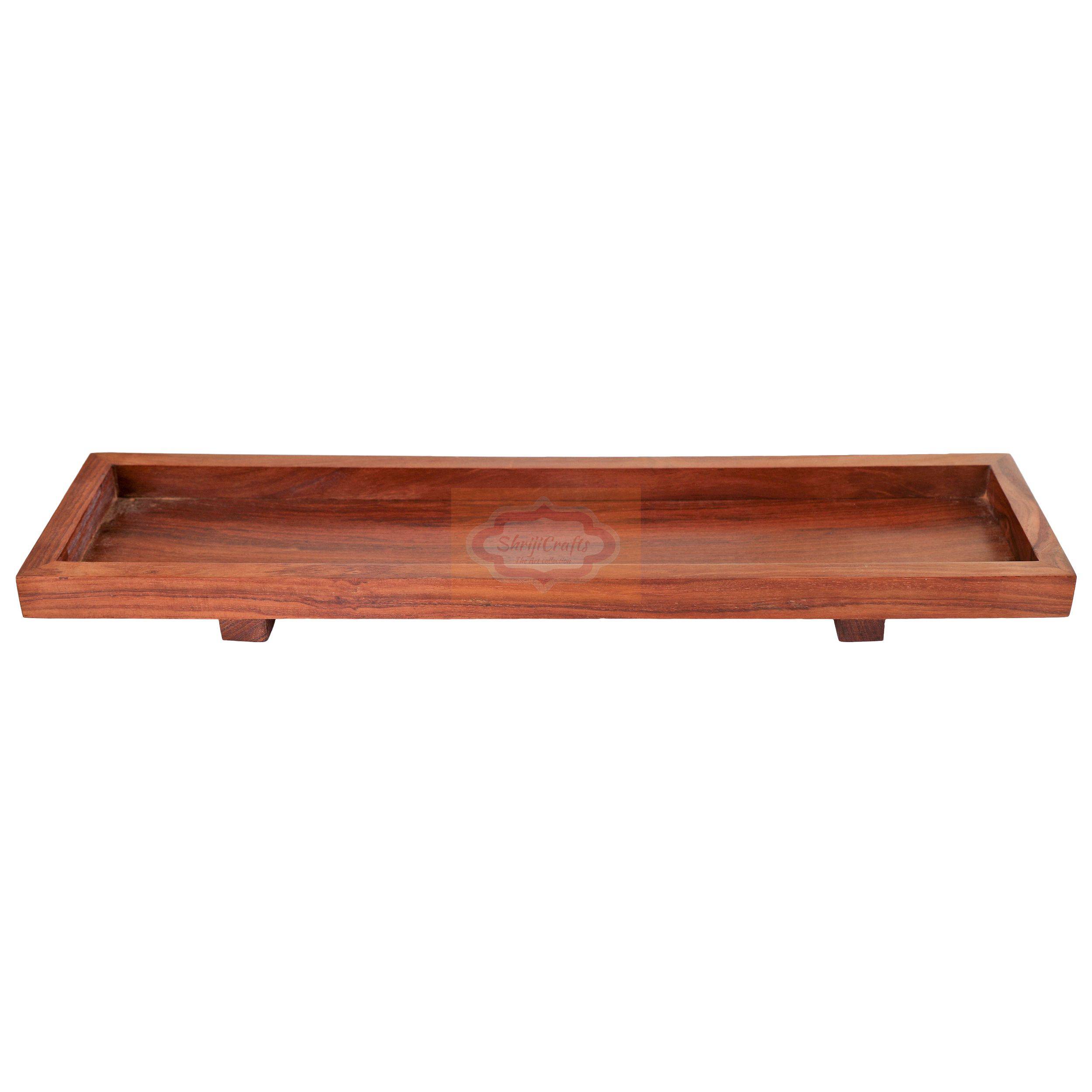 Handcrafted multicolor wooden mukhwas container set with 5 bowls, matching spoons, and a serving tray - View 4