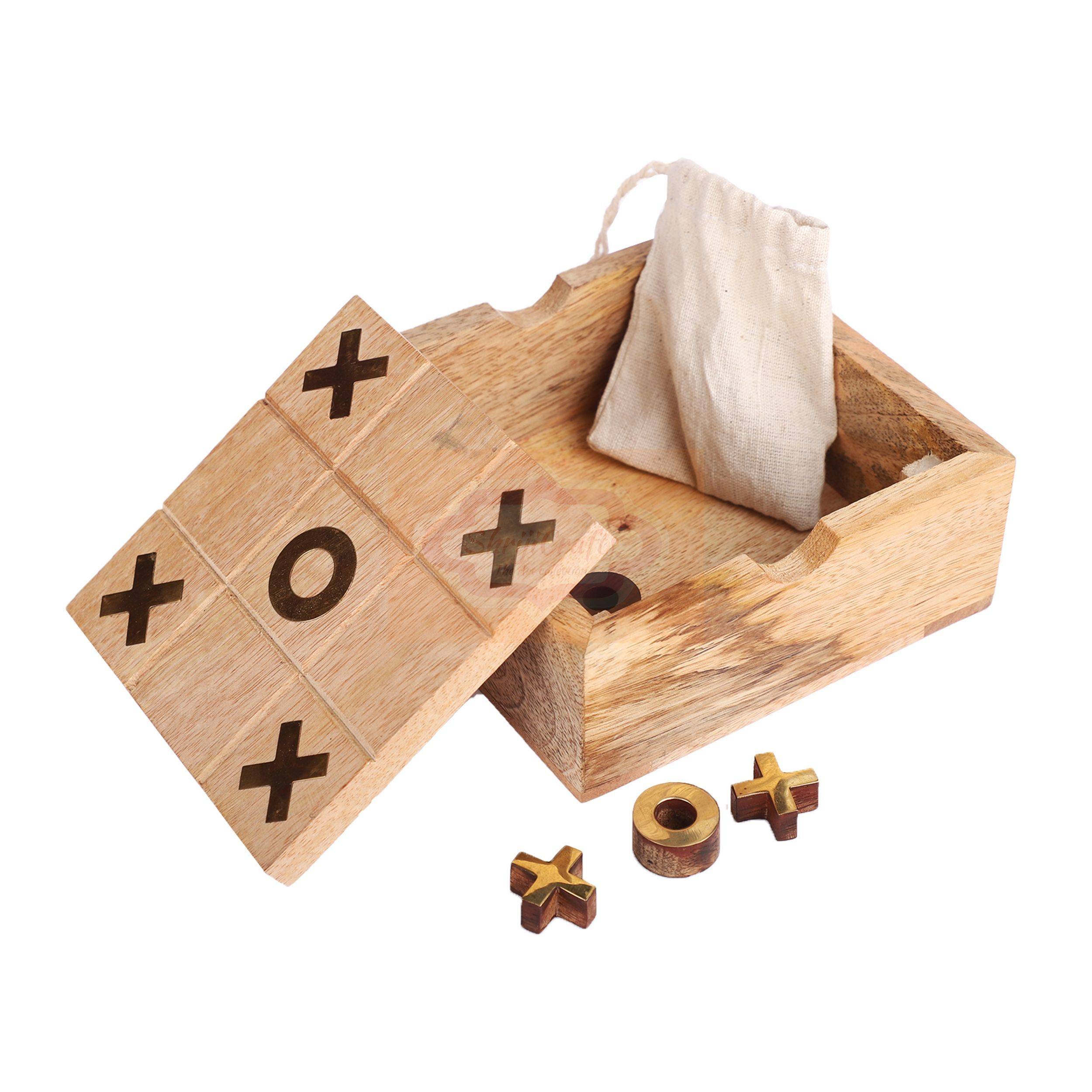 Wooden Tic Tac Toe & Brainvita Solitaire - View 8