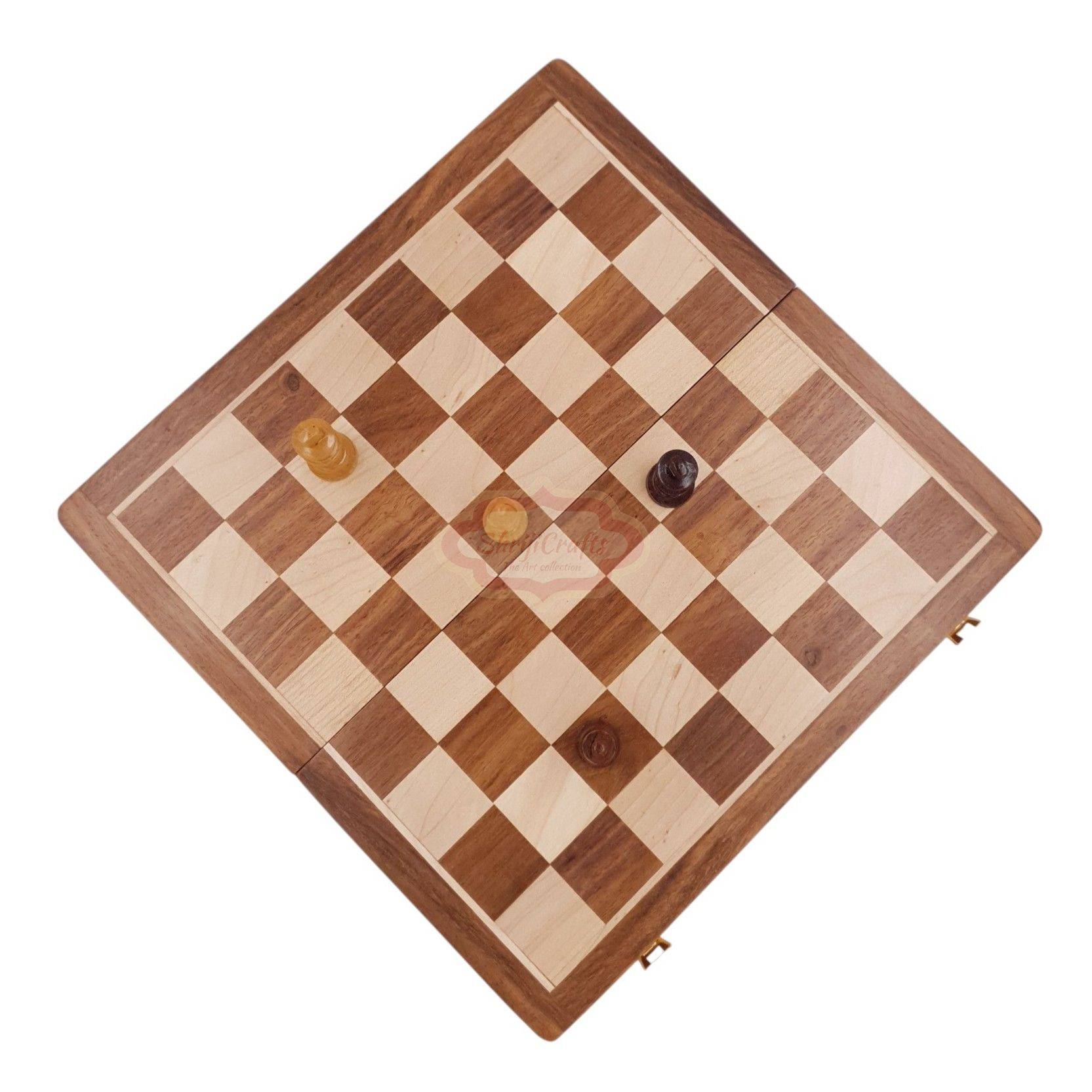 12 Inch Magnetic Wooden Chess Set — handcrafted wooden product by Shrijicrafts