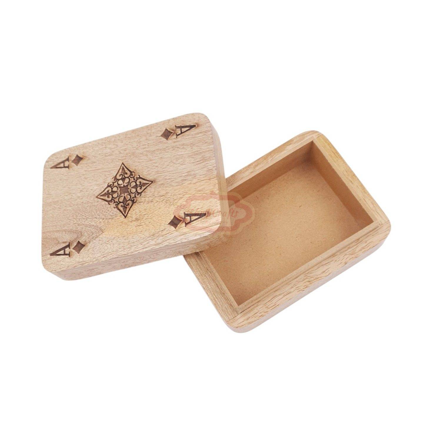 Handcrafted Wooden Playing Card Storage Box - View 6