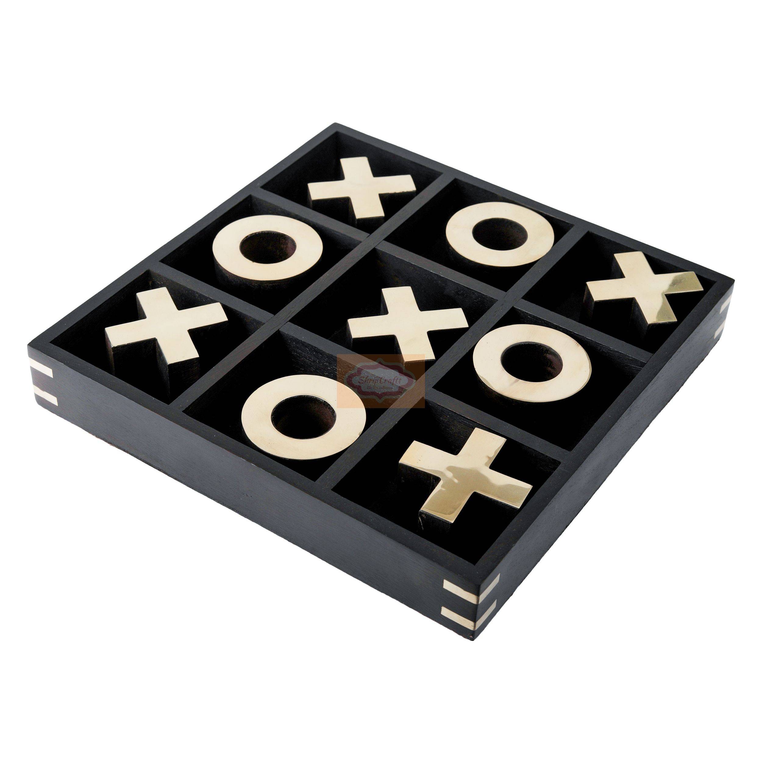 Handcrafted wooden Tic Tac Toe game with a built-in storage box - View 5