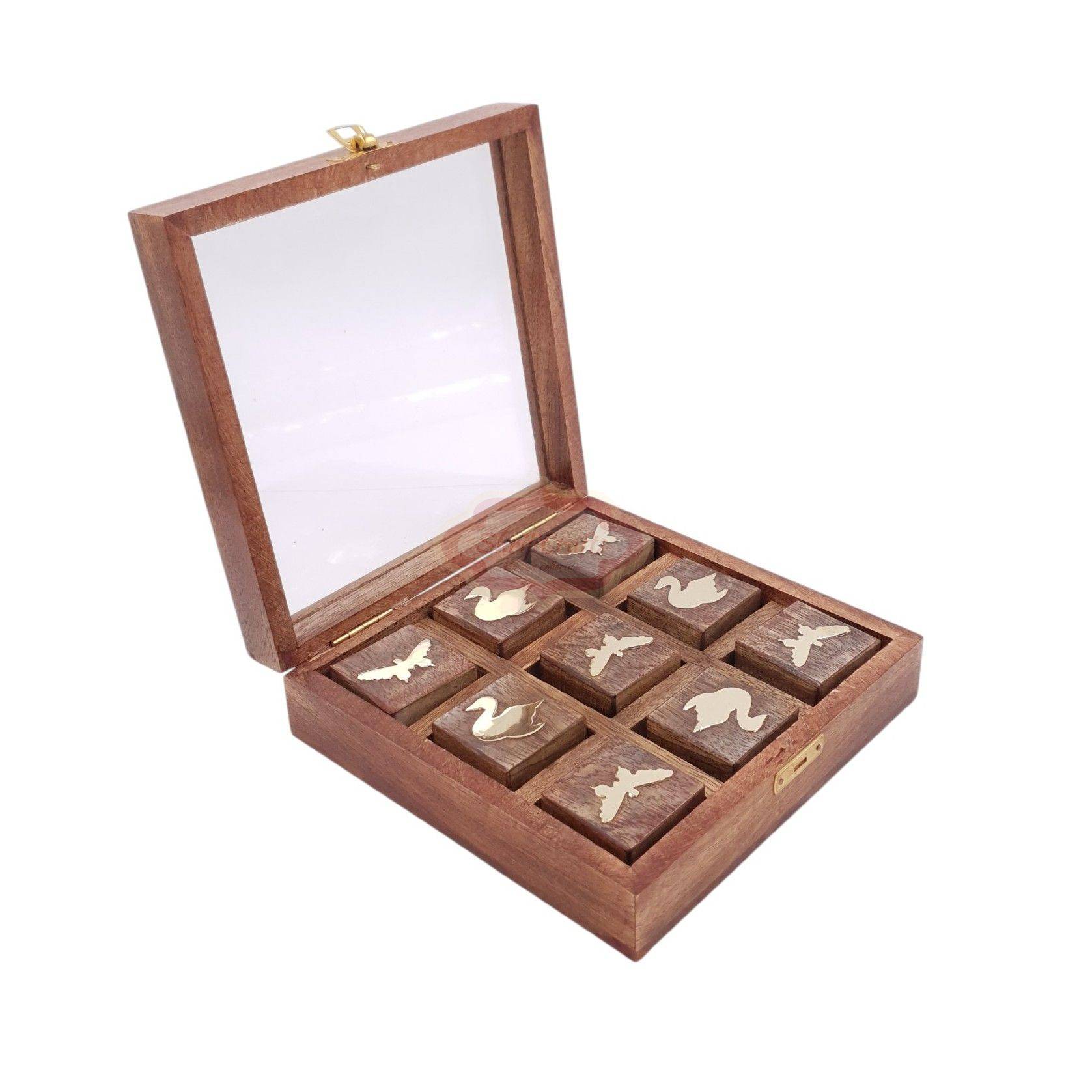 Wooden Tic Tac Toe Game with this handcrafted wooden game made from premium Sheesham Indian Rosewood - View 9